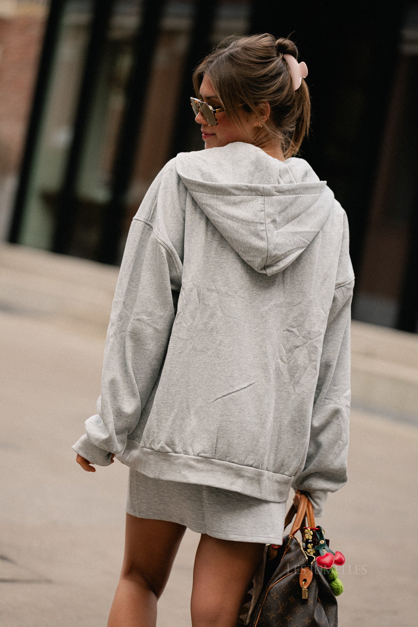 Adeline zip hoodie grey melange - Image 16