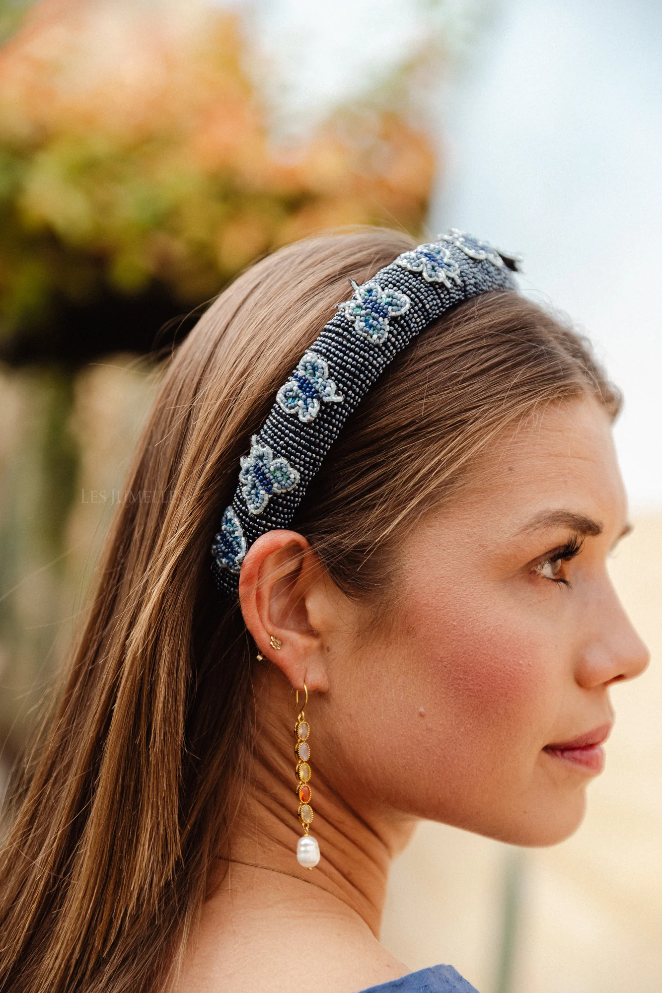 Adonia midi beaded hairbrace sargasso sea blue - Image 3