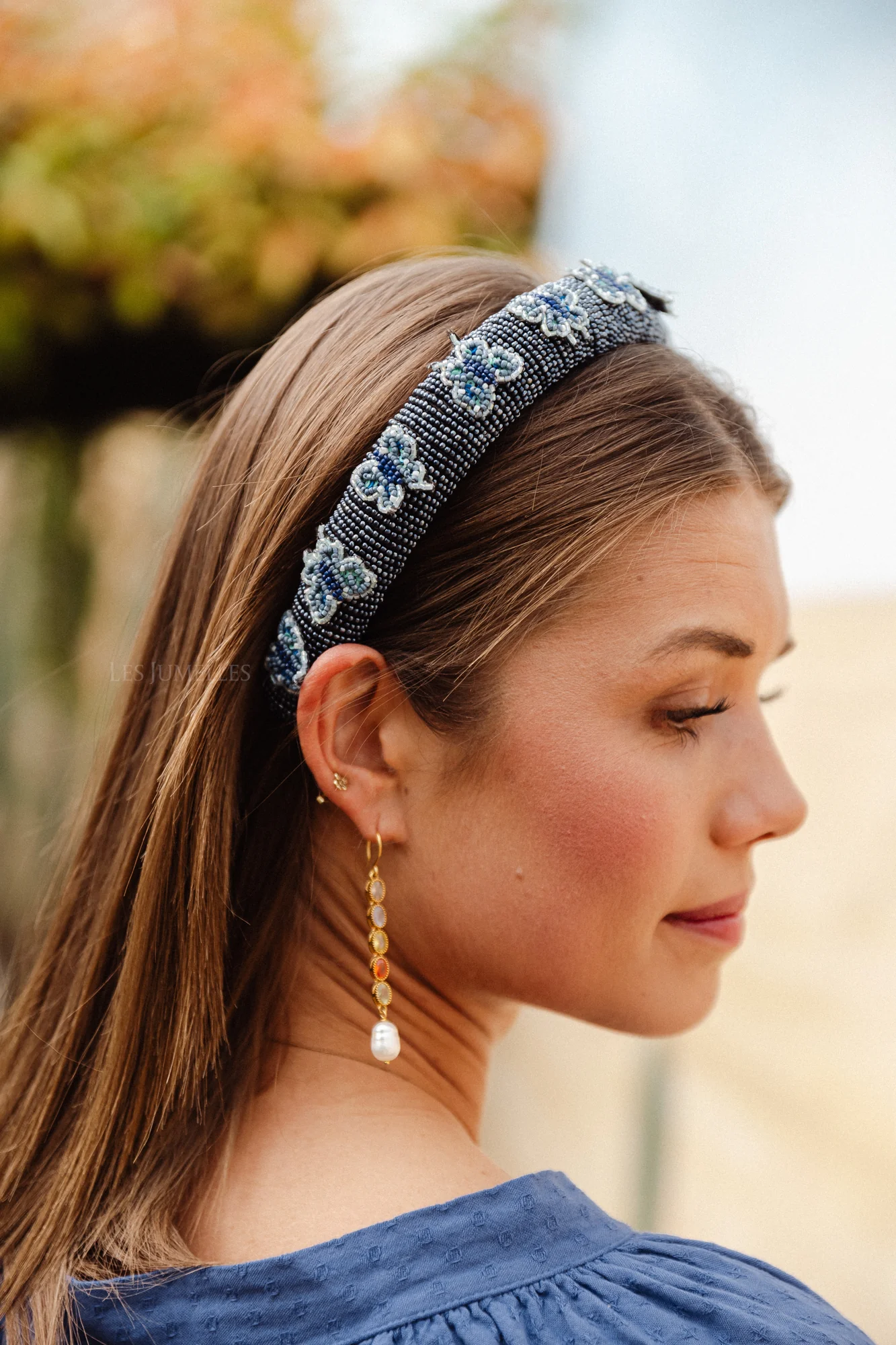 Adonia midi beaded hairbrace sargasso sea blue - Image 4
