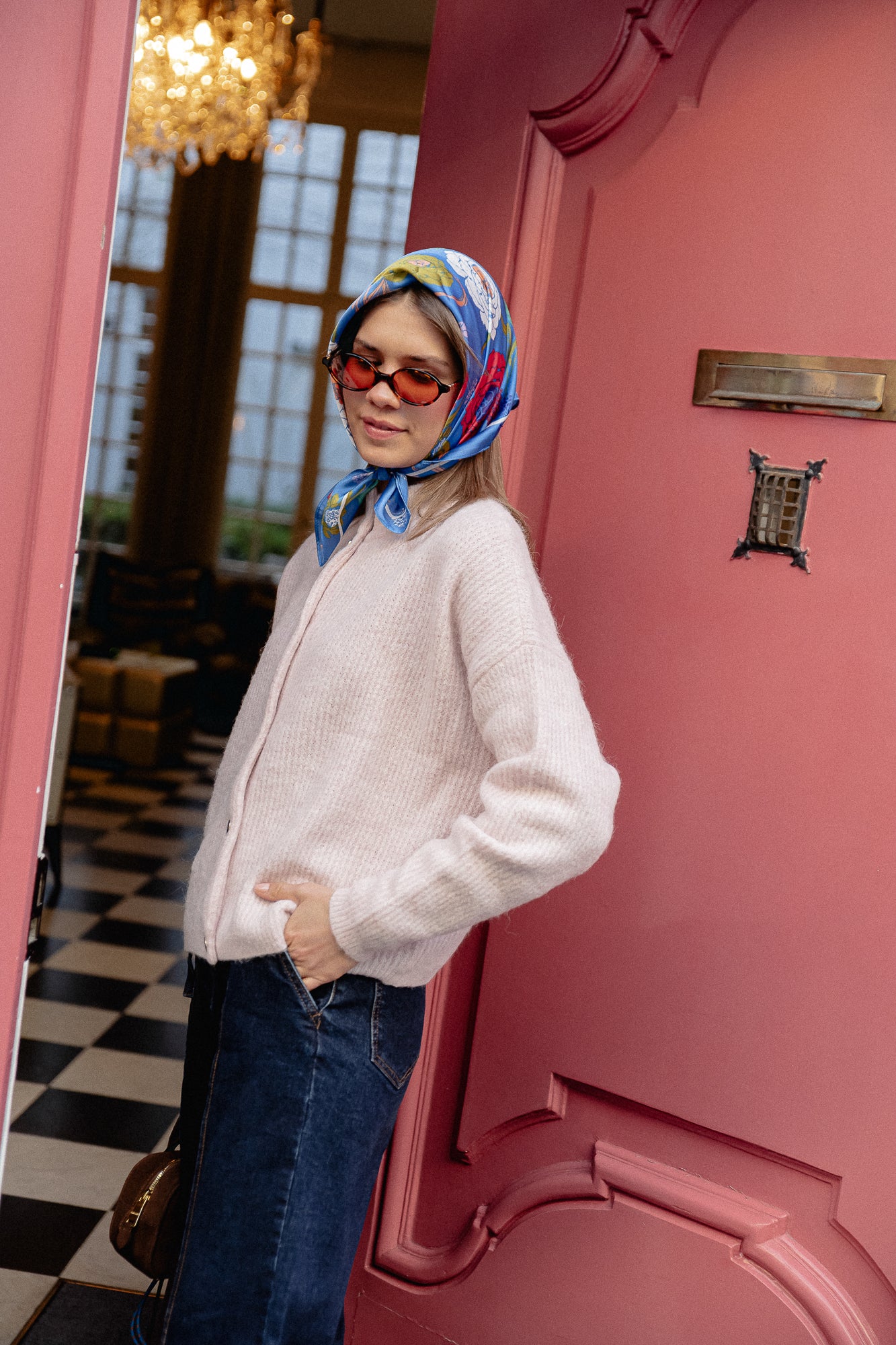 AlphaGZ short cardigan rose grey melange - Image 3
