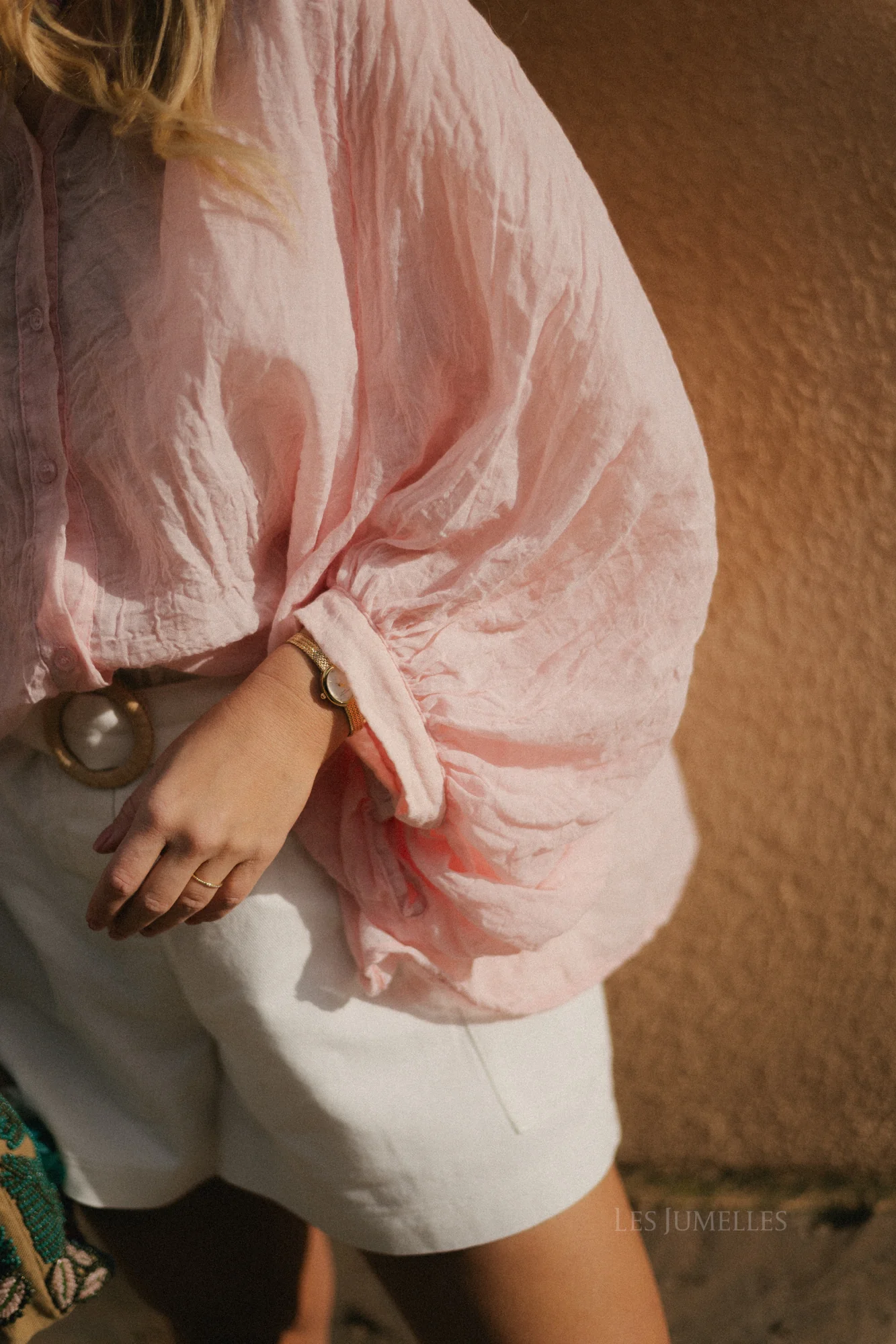 Amara cotton voile blouse baby pink - Image 2
