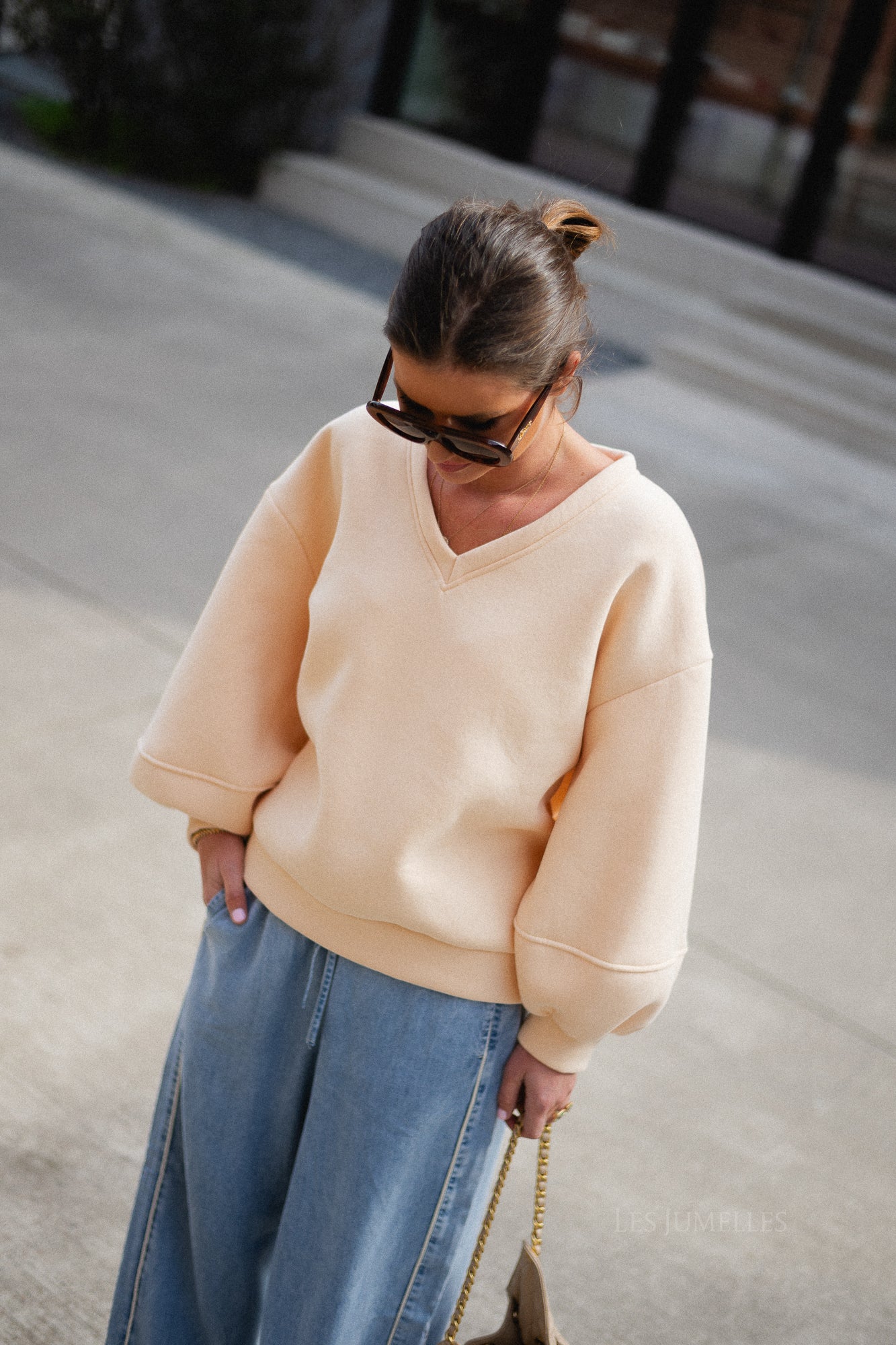 Anke V-neck sweater butter - Image 8