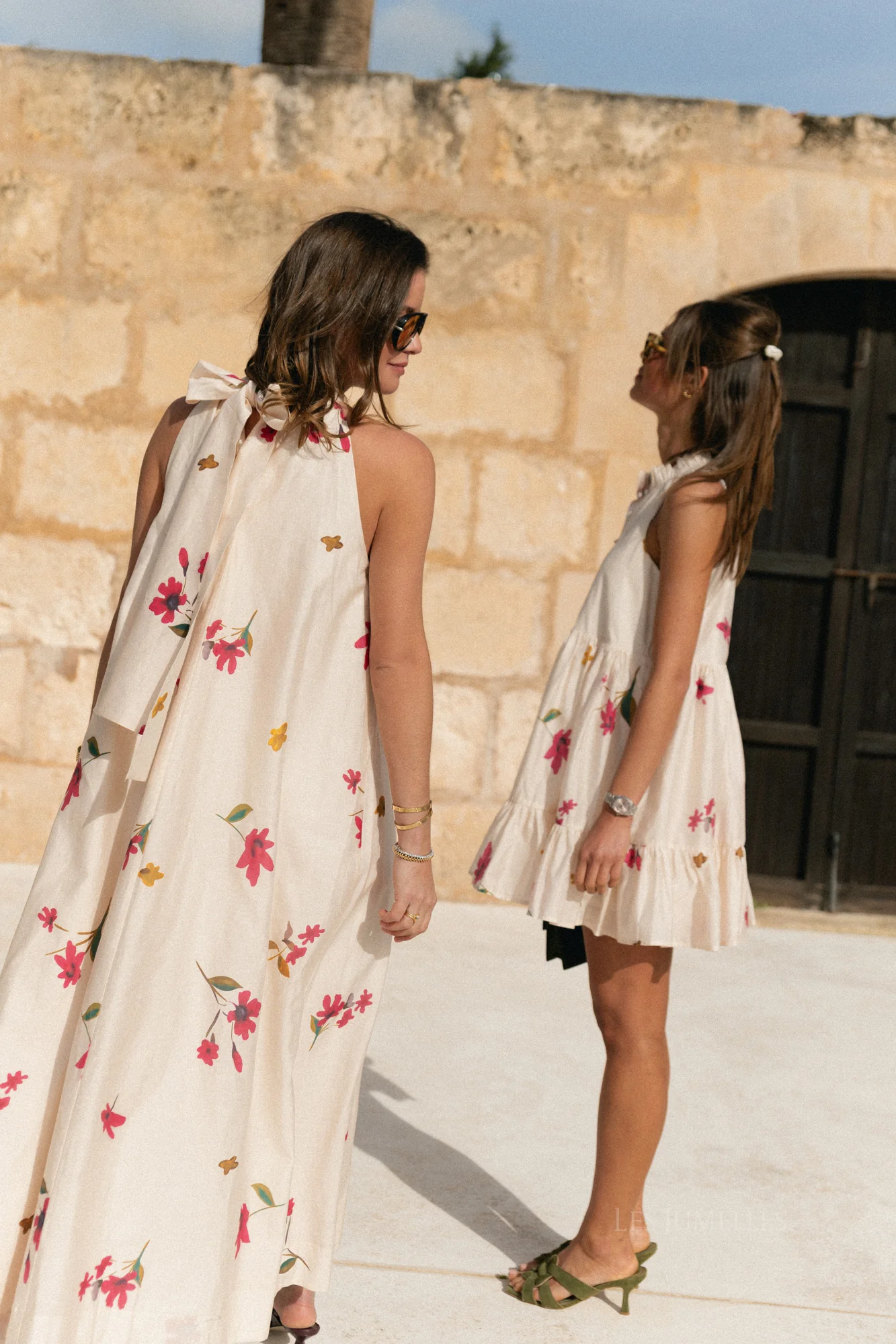 Aria short printed dress ecru - Image 6