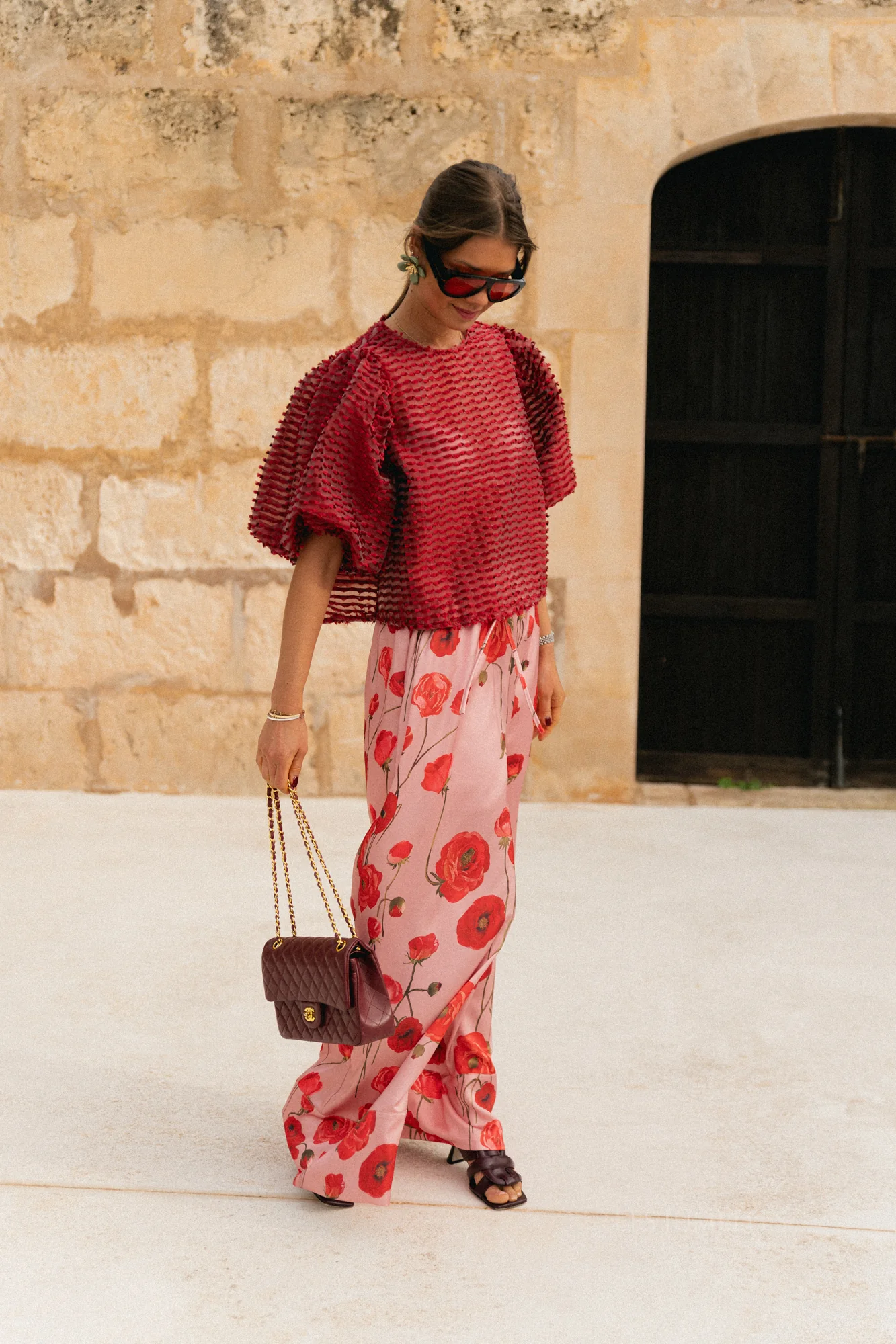 Avril printed wide leg trousers - Image 8