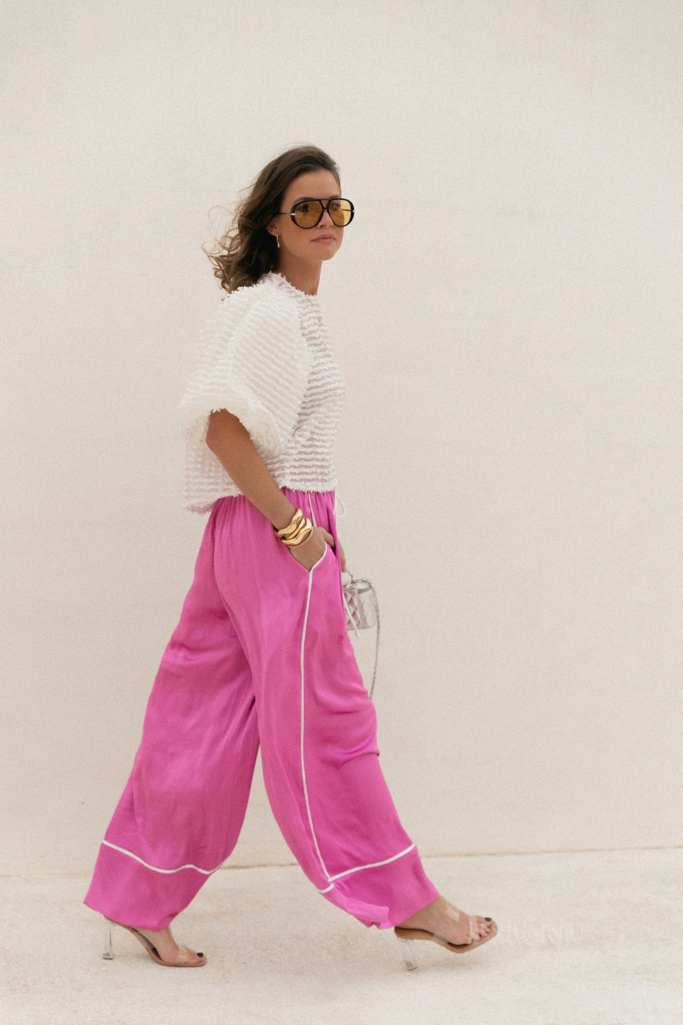 Avril wide leg trousers spring crocus - Image 4