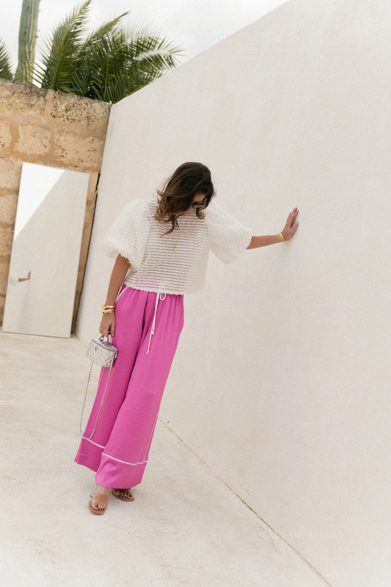 Avril wide leg trousers spring crocus - Image 8