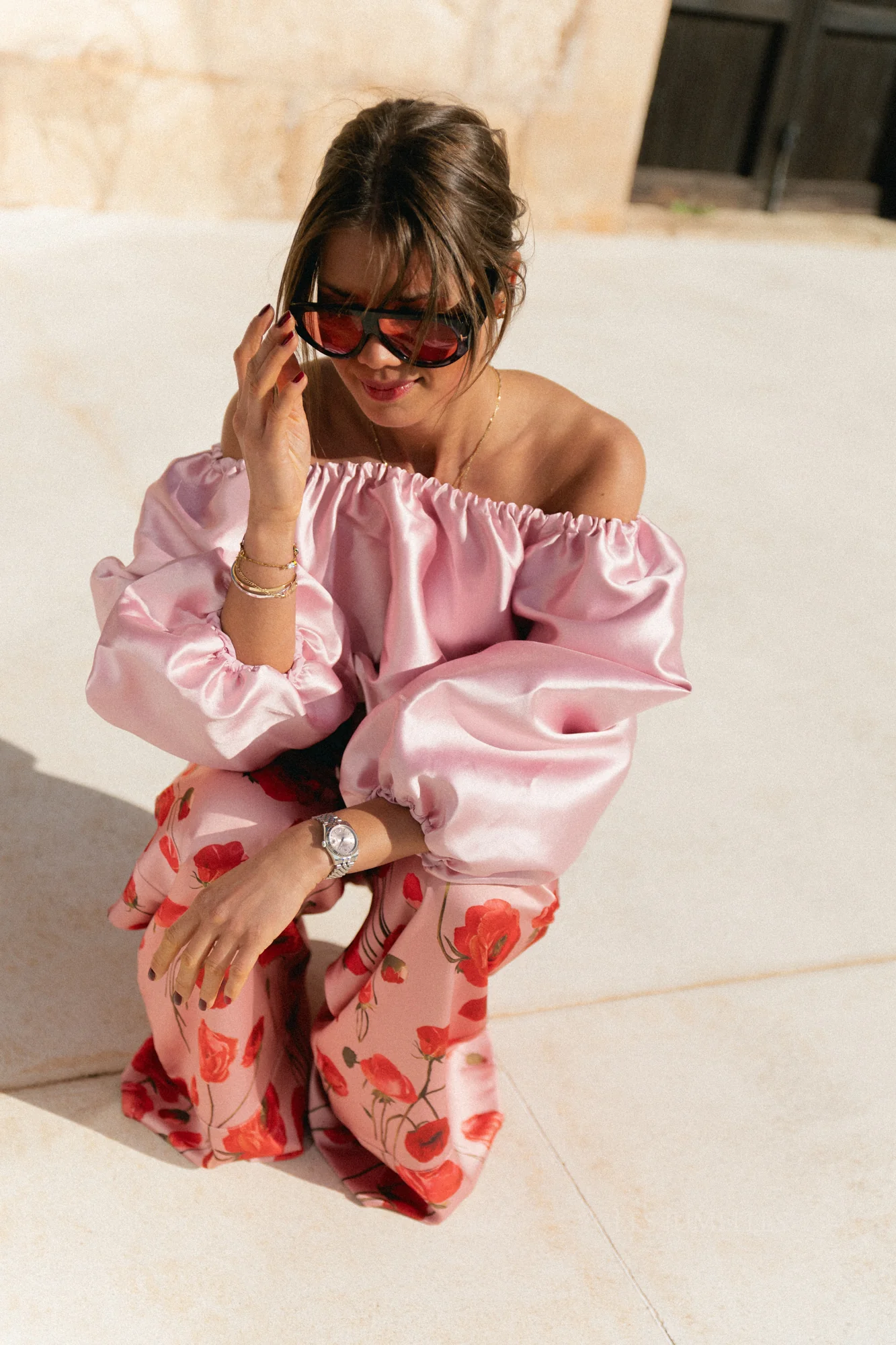 Aya off shoulder blouse mauvewood - Image 6