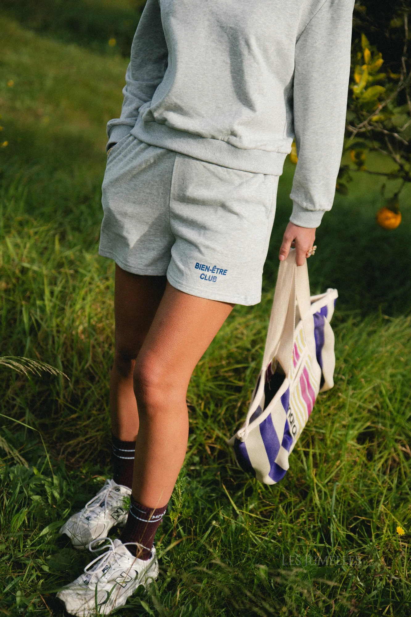 Bien-être club sweatshorts grey - Image 9