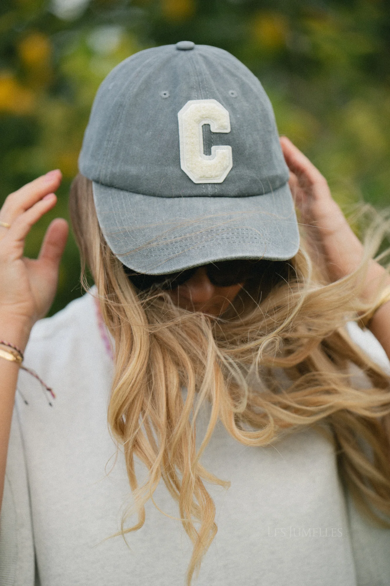 'C' Cap washed grey denim - Image 3