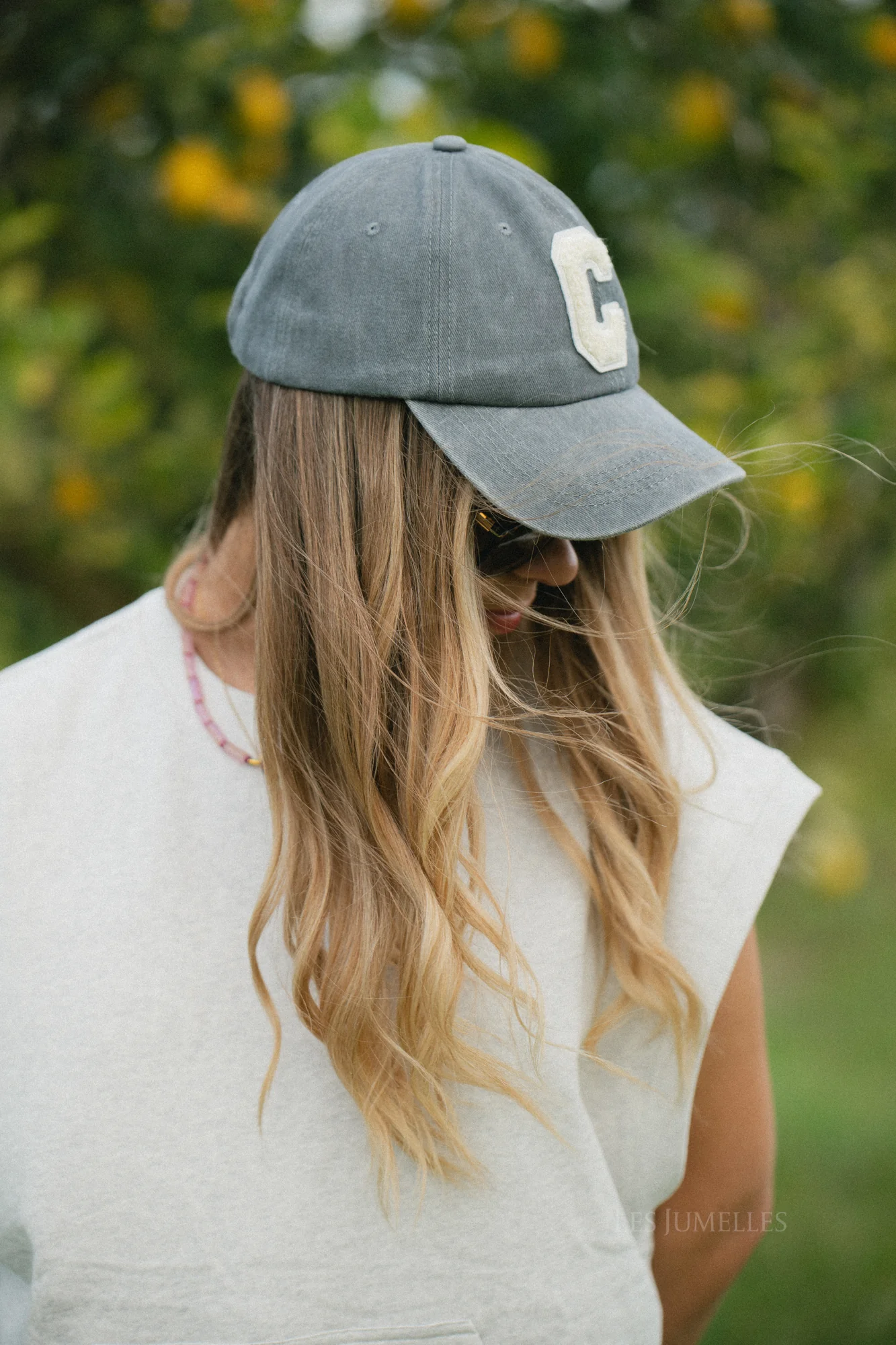 'C' Cap washed grey denim - Image 4