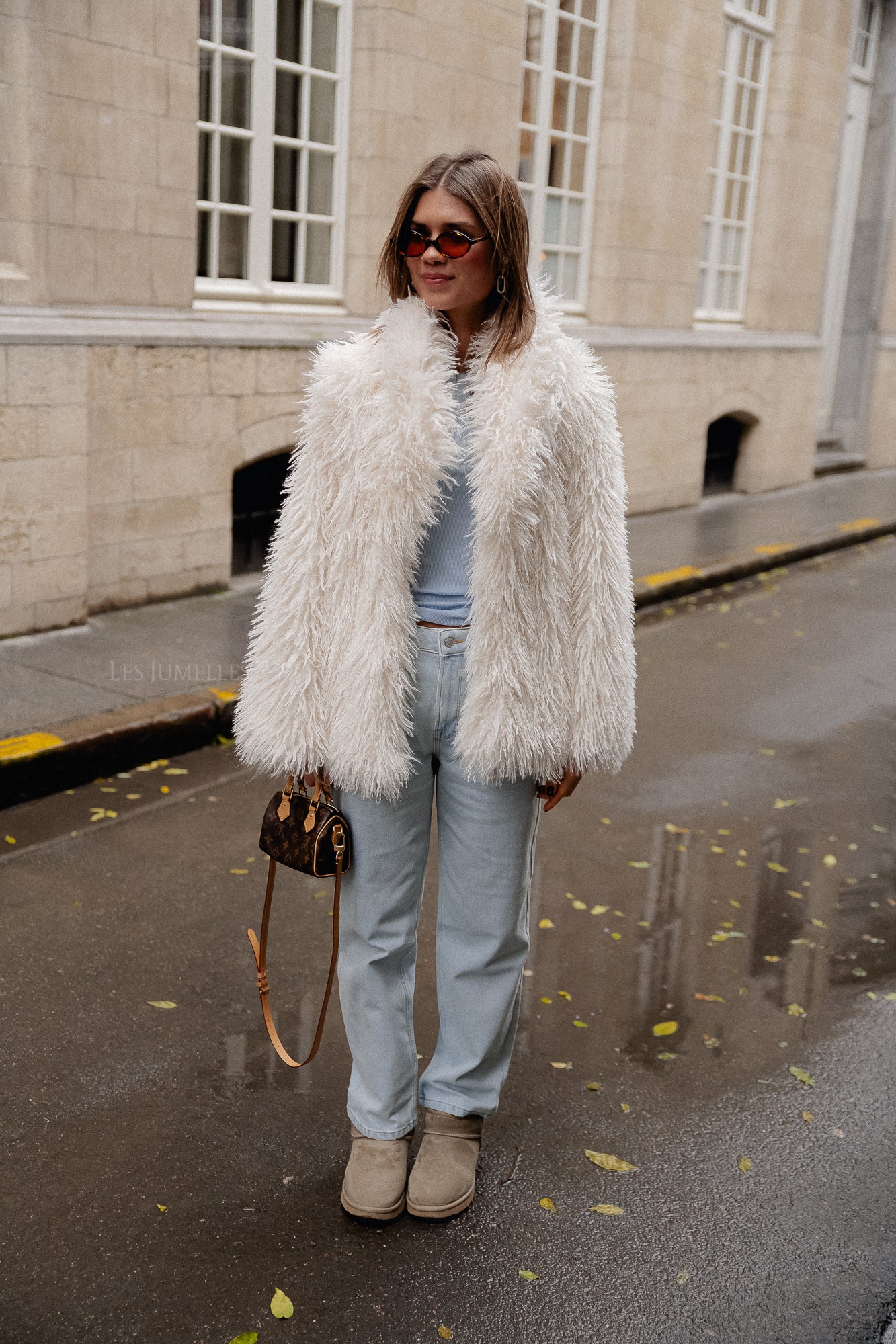 Cameron faux shearling coat offwhite - Image 10