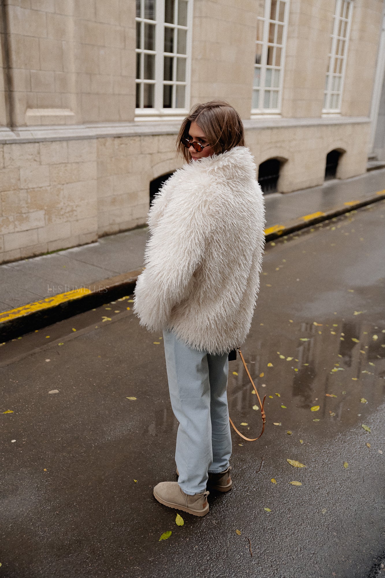Cameron faux shearling coat offwhite - Image 11