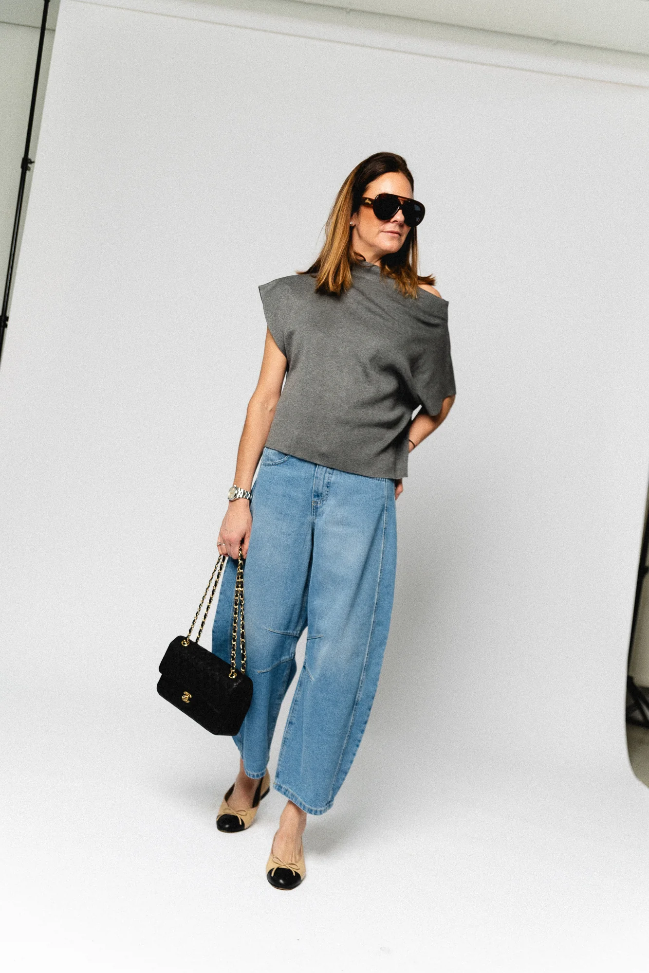 Celina barrel jeans mid blue - Image 6