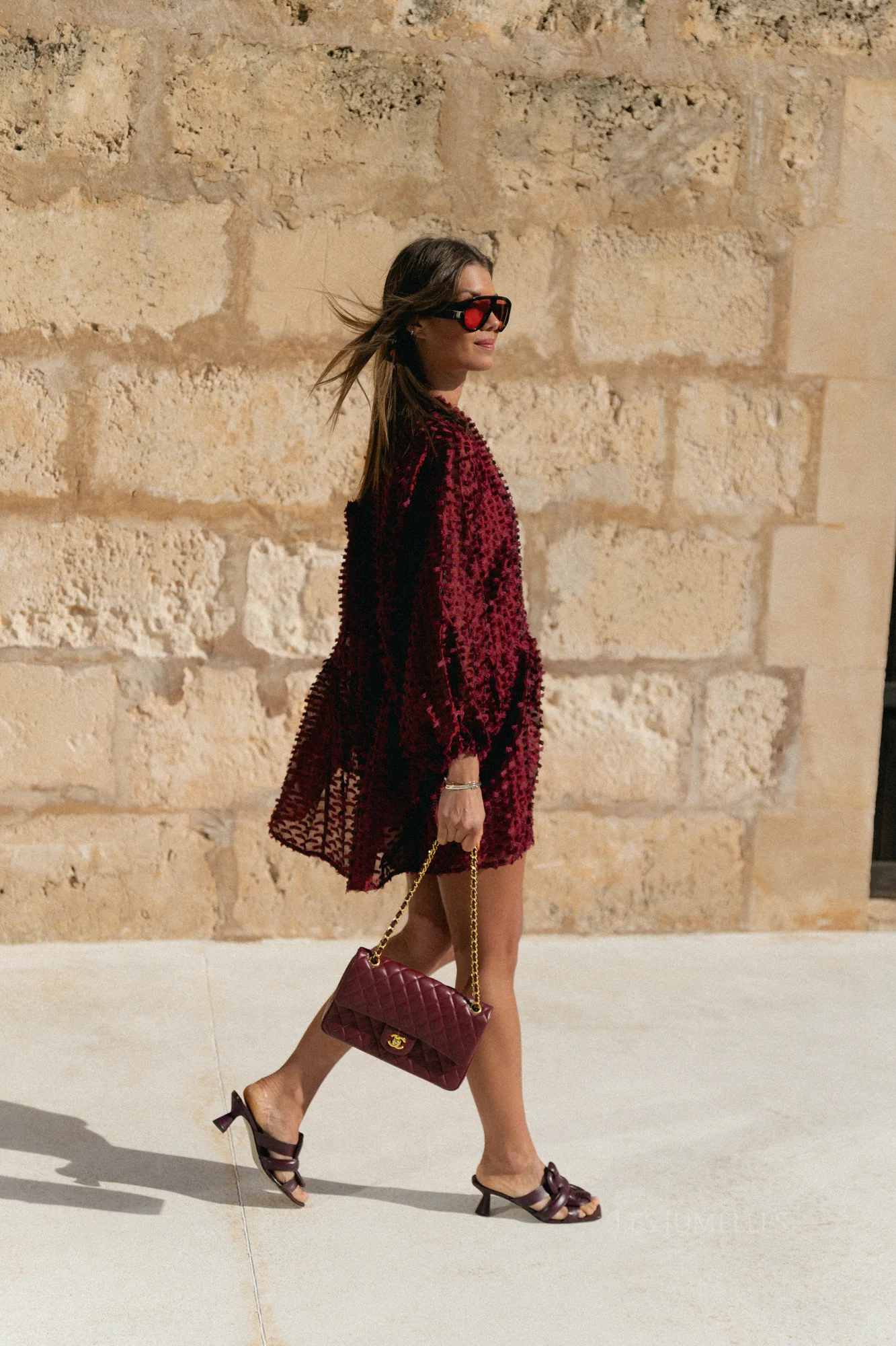 Charlie short dress burgundy - Image 12