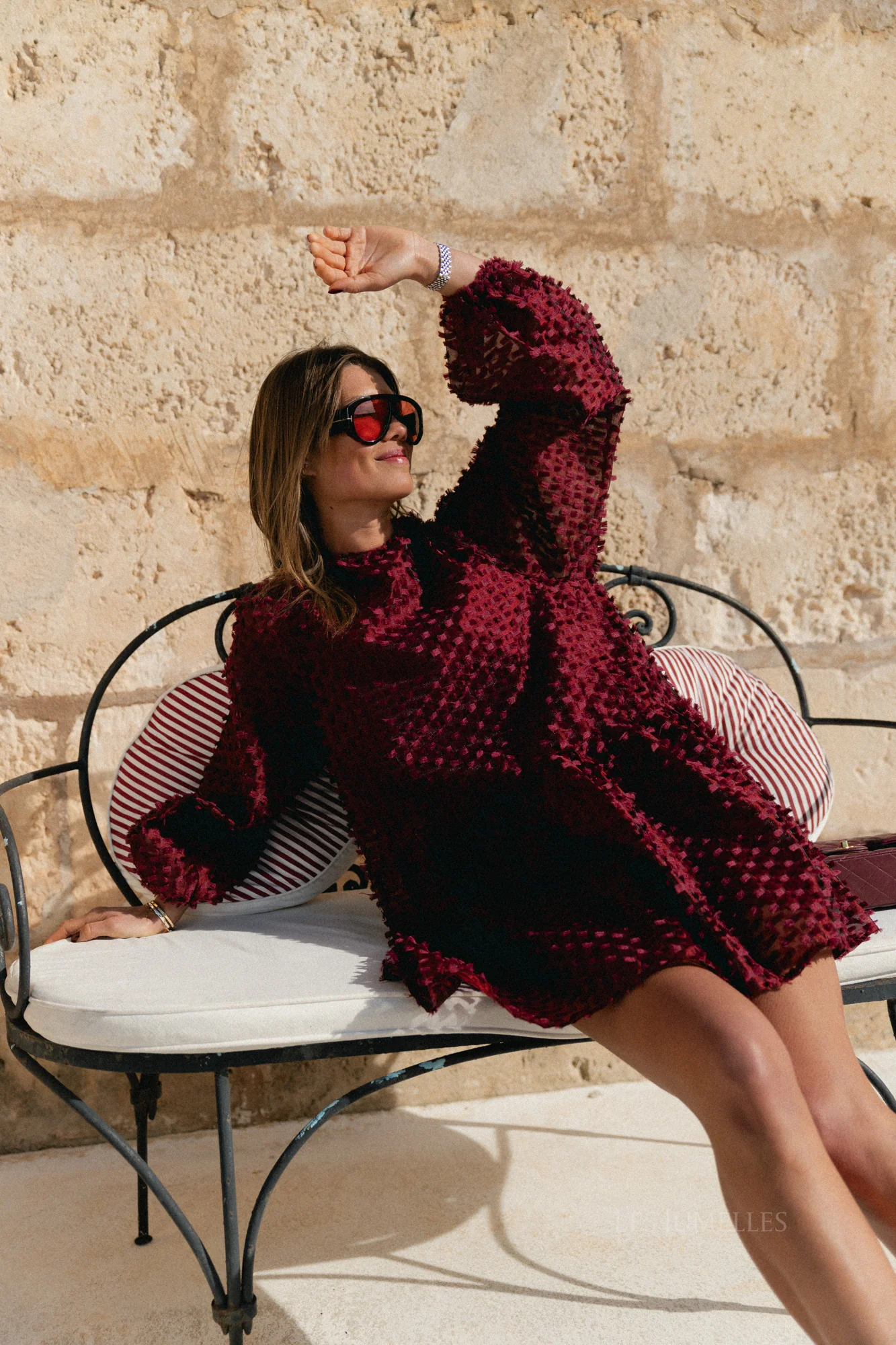 Charlie short dress burgundy - Image 6