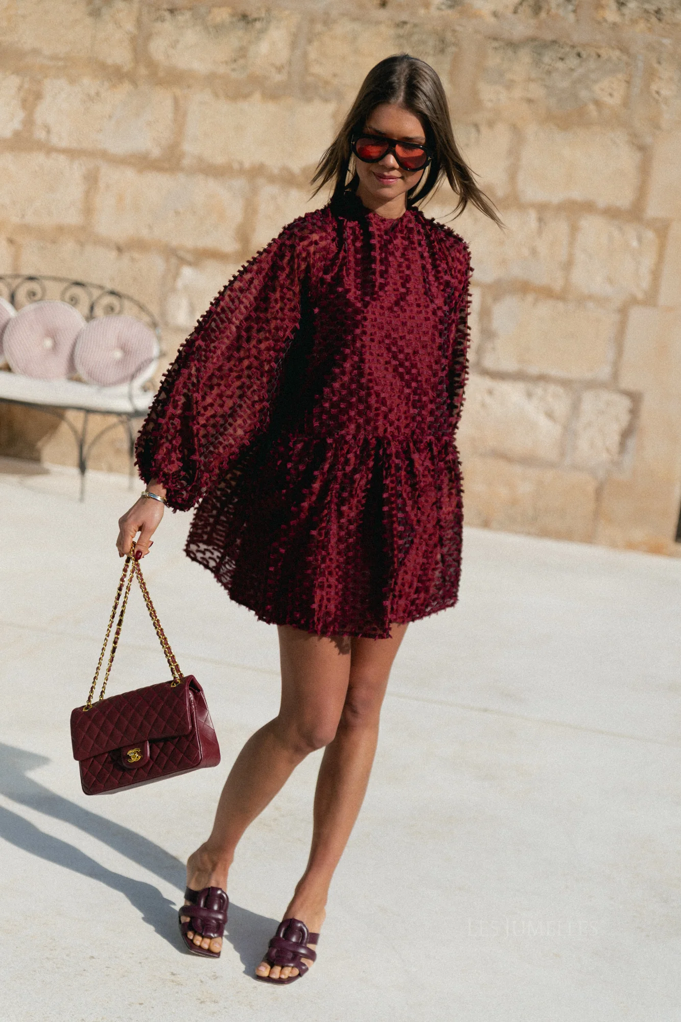 Charlie short dress burgundy - Image 7