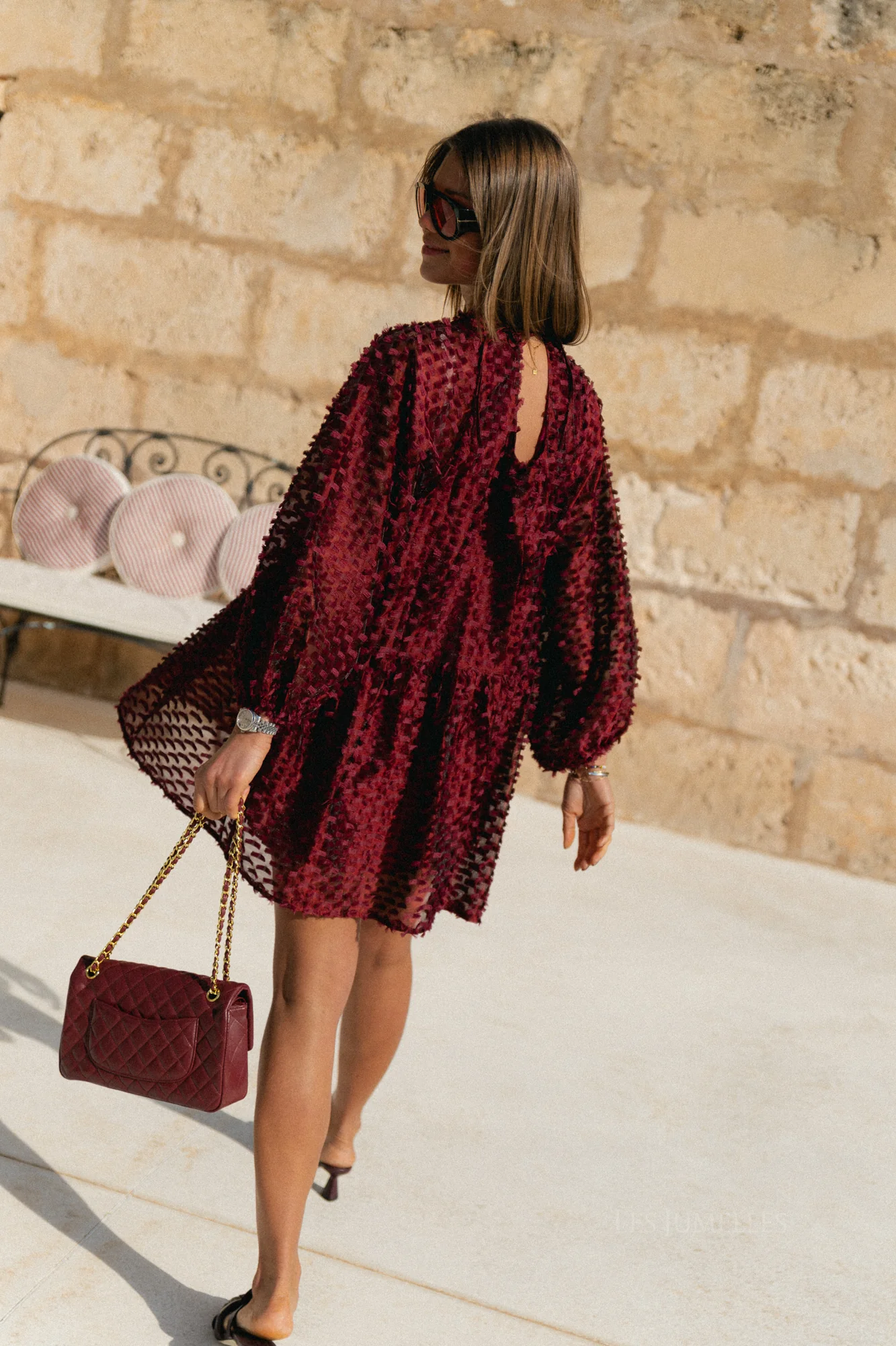 Charlie short dress burgundy - Image 9