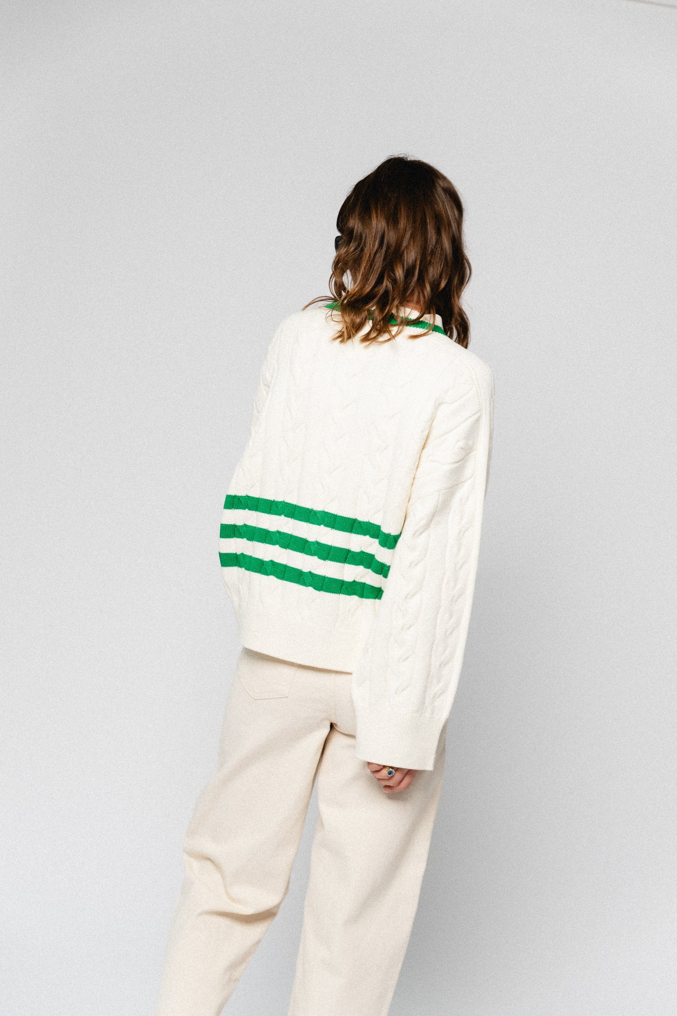 Charline jumper egret with jelly bean stripes - Image 4