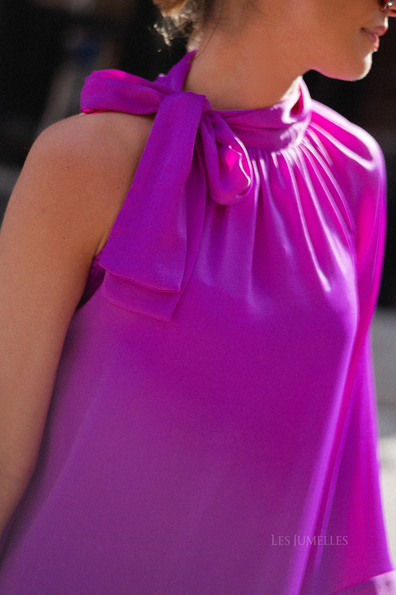 Chloe one shoulder maxi dress orchid purple - Image 6