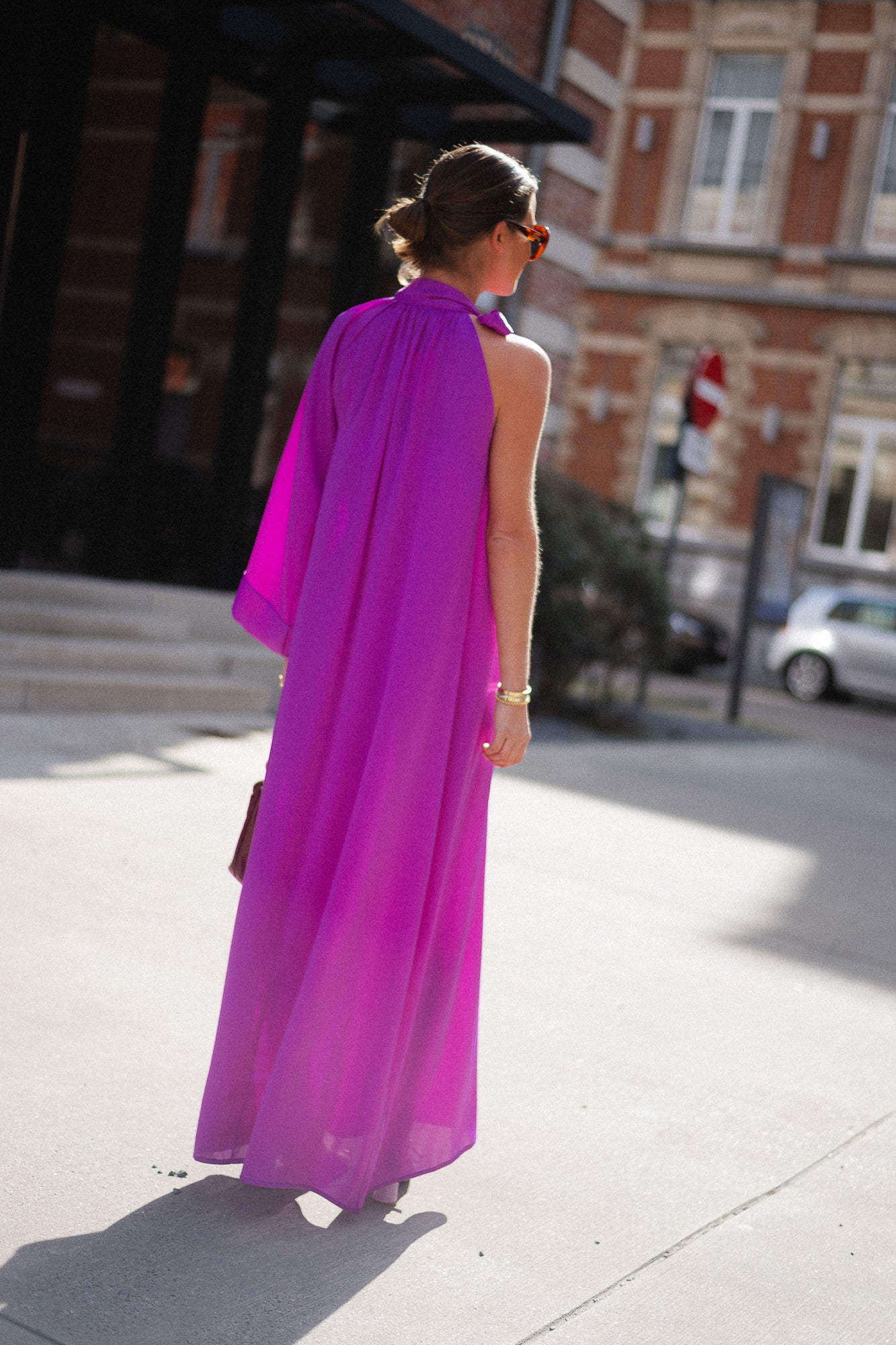 Chloe one shoulder maxi dress orchid purple - Image 8