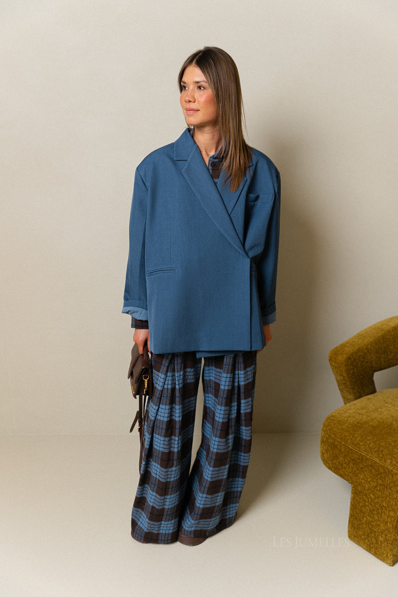 Chloe oversized blazer blue horizon - Image 5