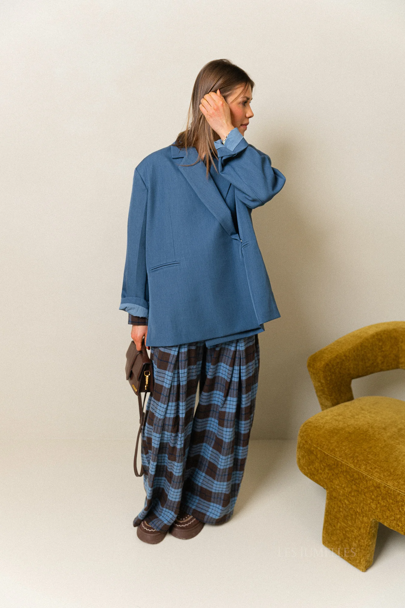 Chloe oversized blazer blue horizon - Image 7