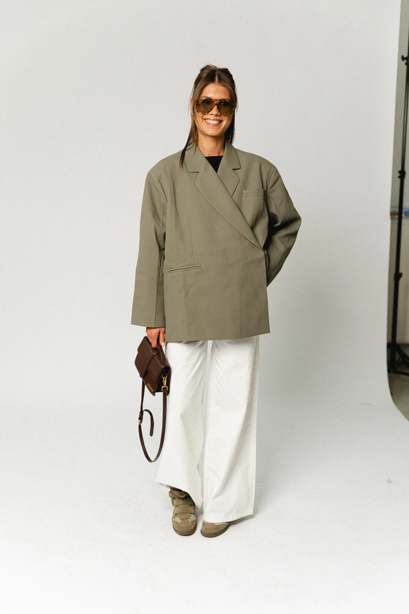 Chloe oversized blazer olive