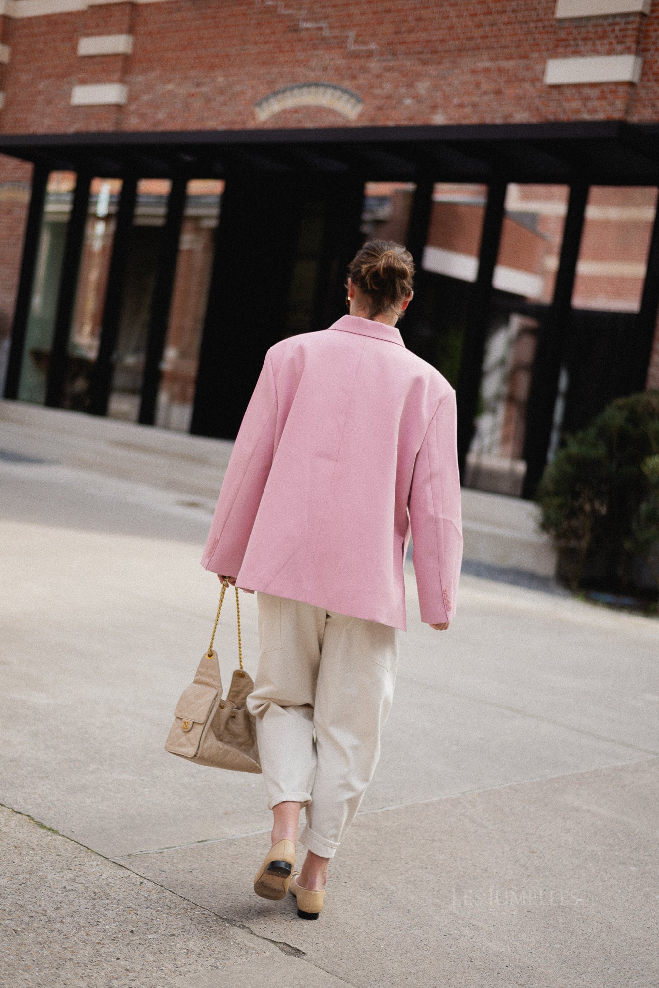 Chloe oversized blazer peachskin - Image 4