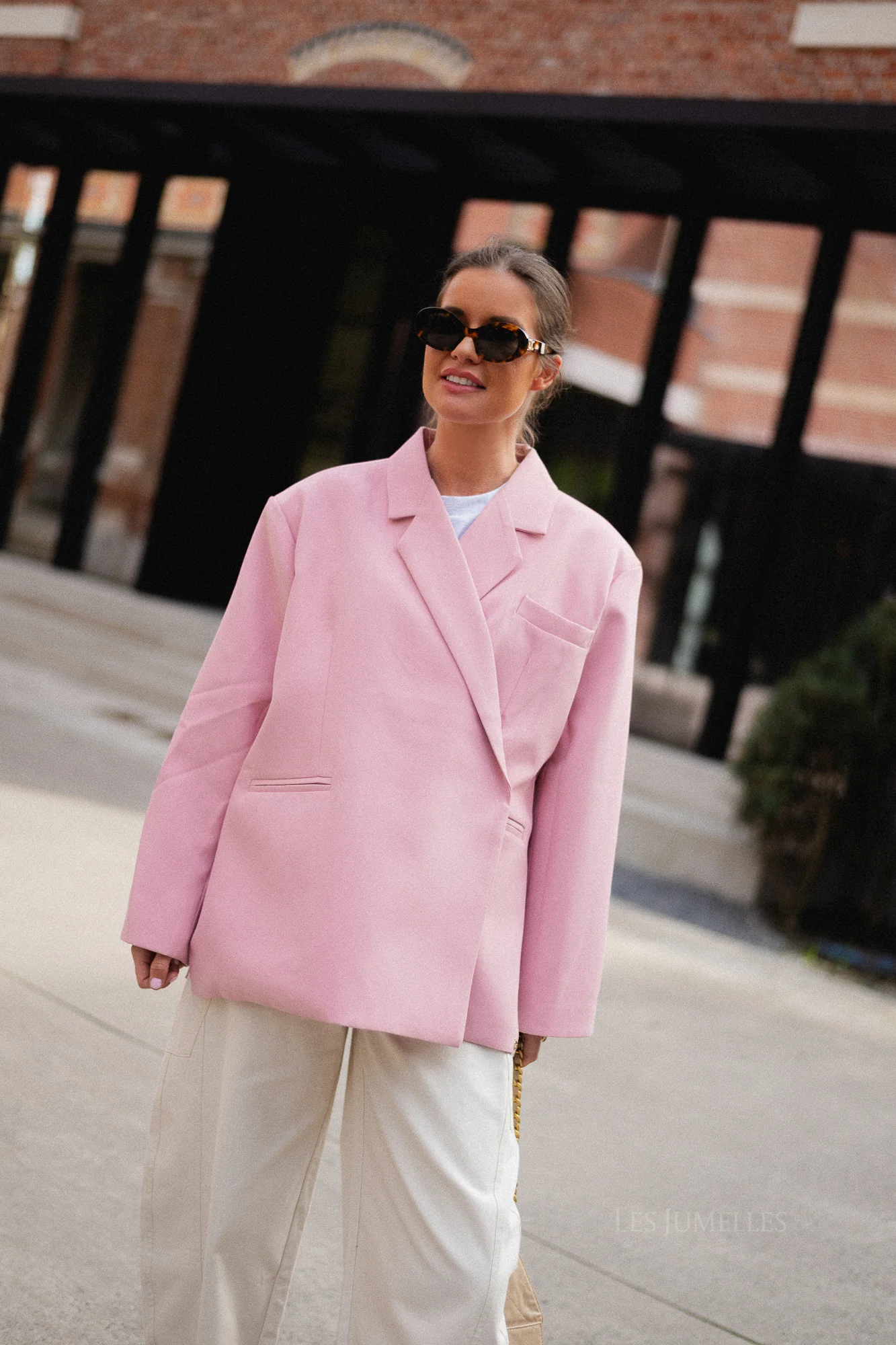 Chloe oversized blazer peachskin - Image 6