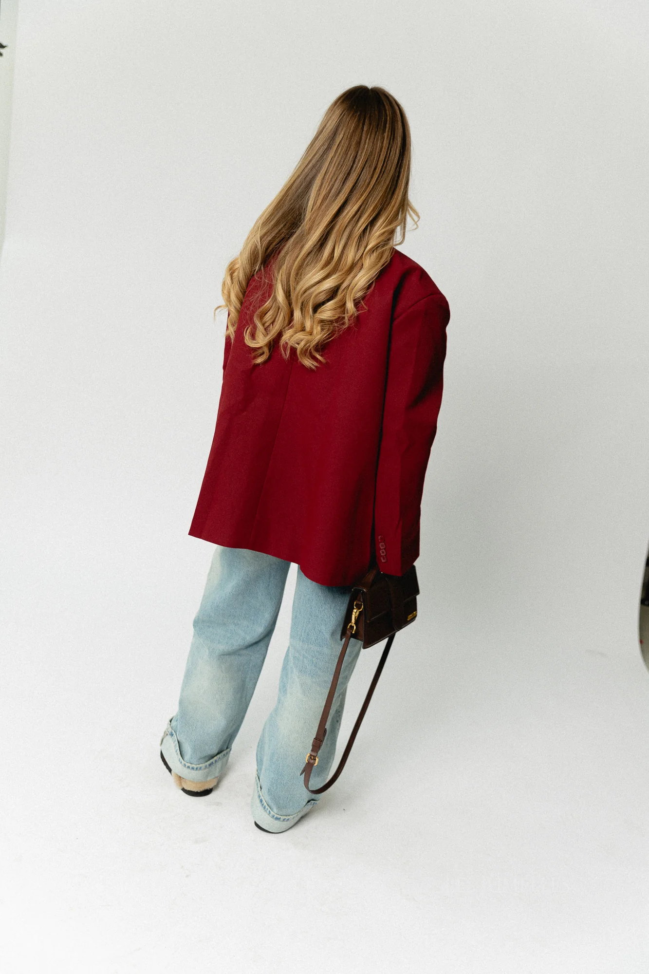 Chloe oversized blazer red dahlia - Image 3