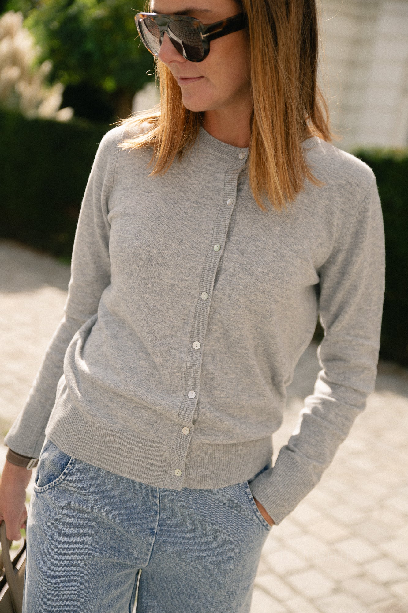 Cissesw cardigan grey melange - Image 7