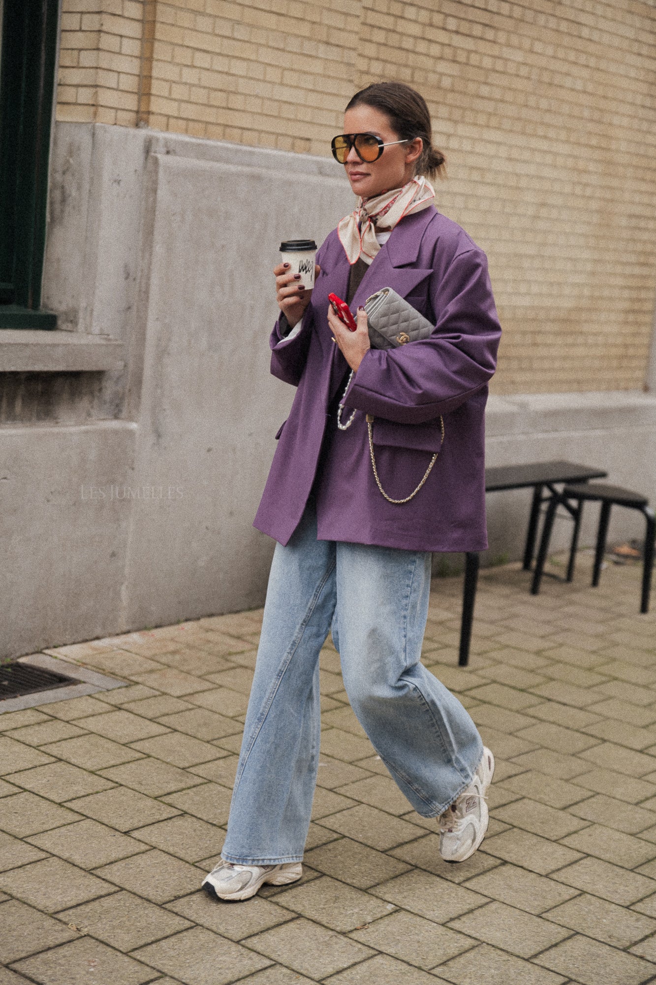 Clara oversized blazer mauve - Image 2