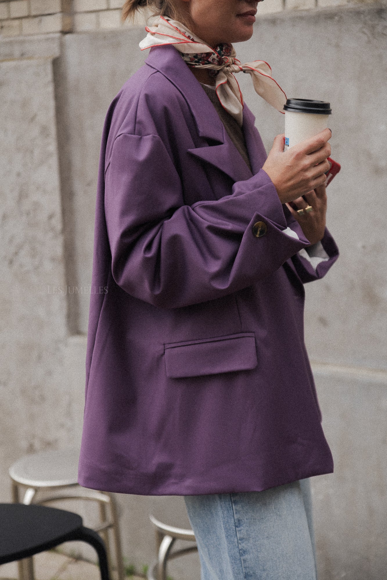 Clara oversized blazer mauve - Image 5