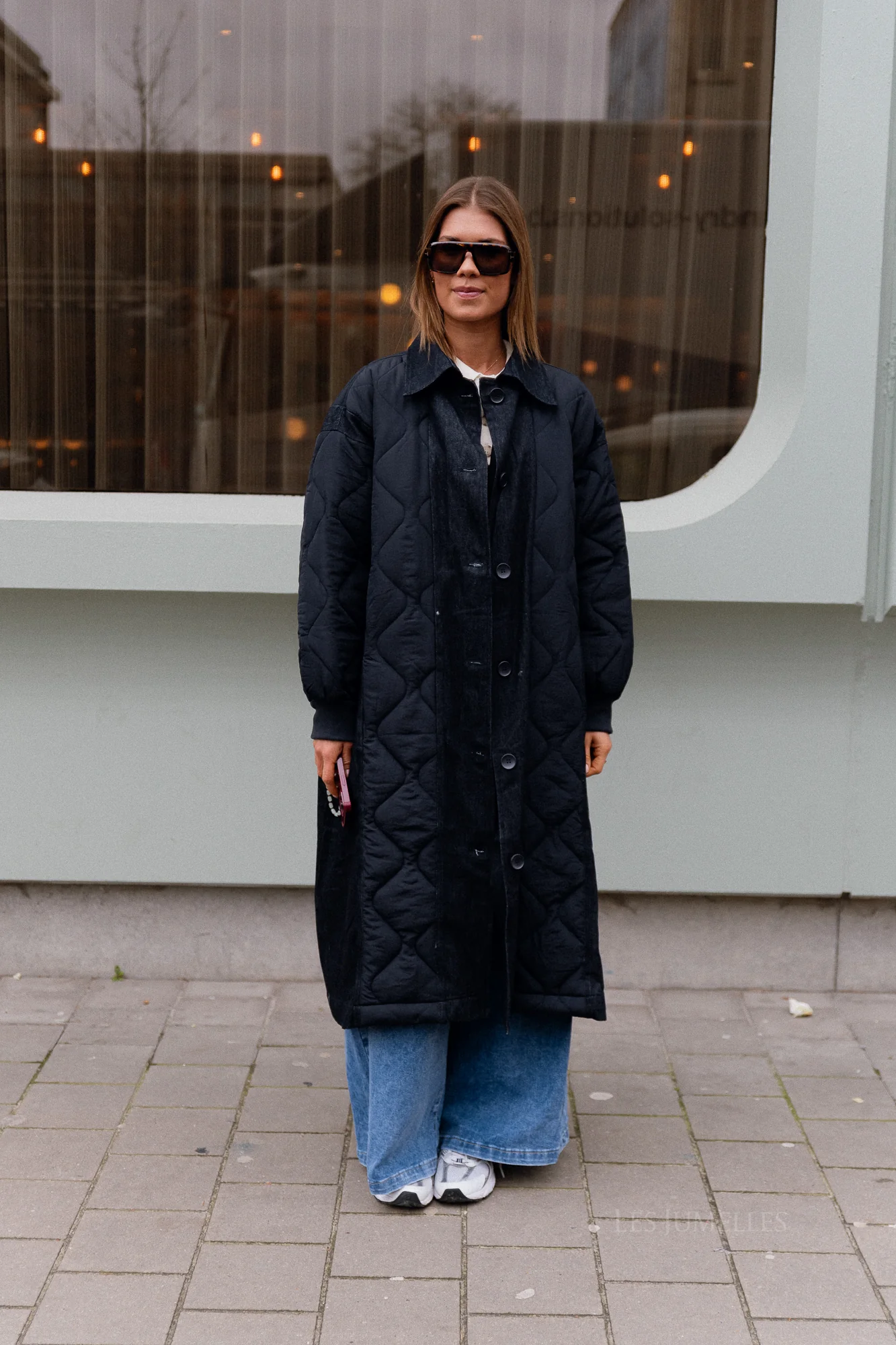 Coco quilted coat navy/denim - Image 6