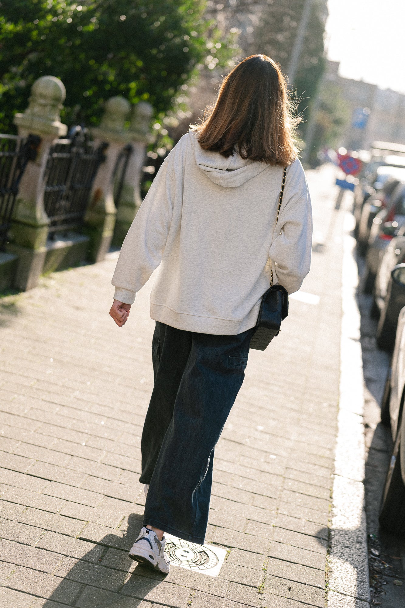 Colette zip hoodie light grey melange - Image 5