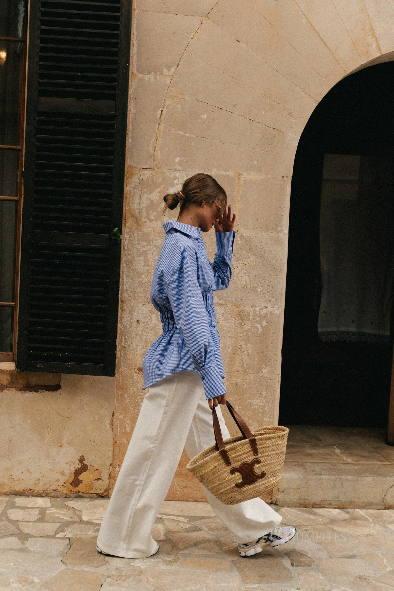 Coralie plaid shirt blue - Image 5