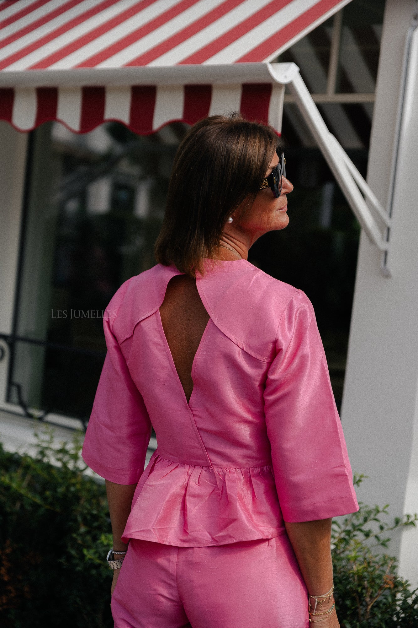 Crispy peplum blouse pink - Image 2