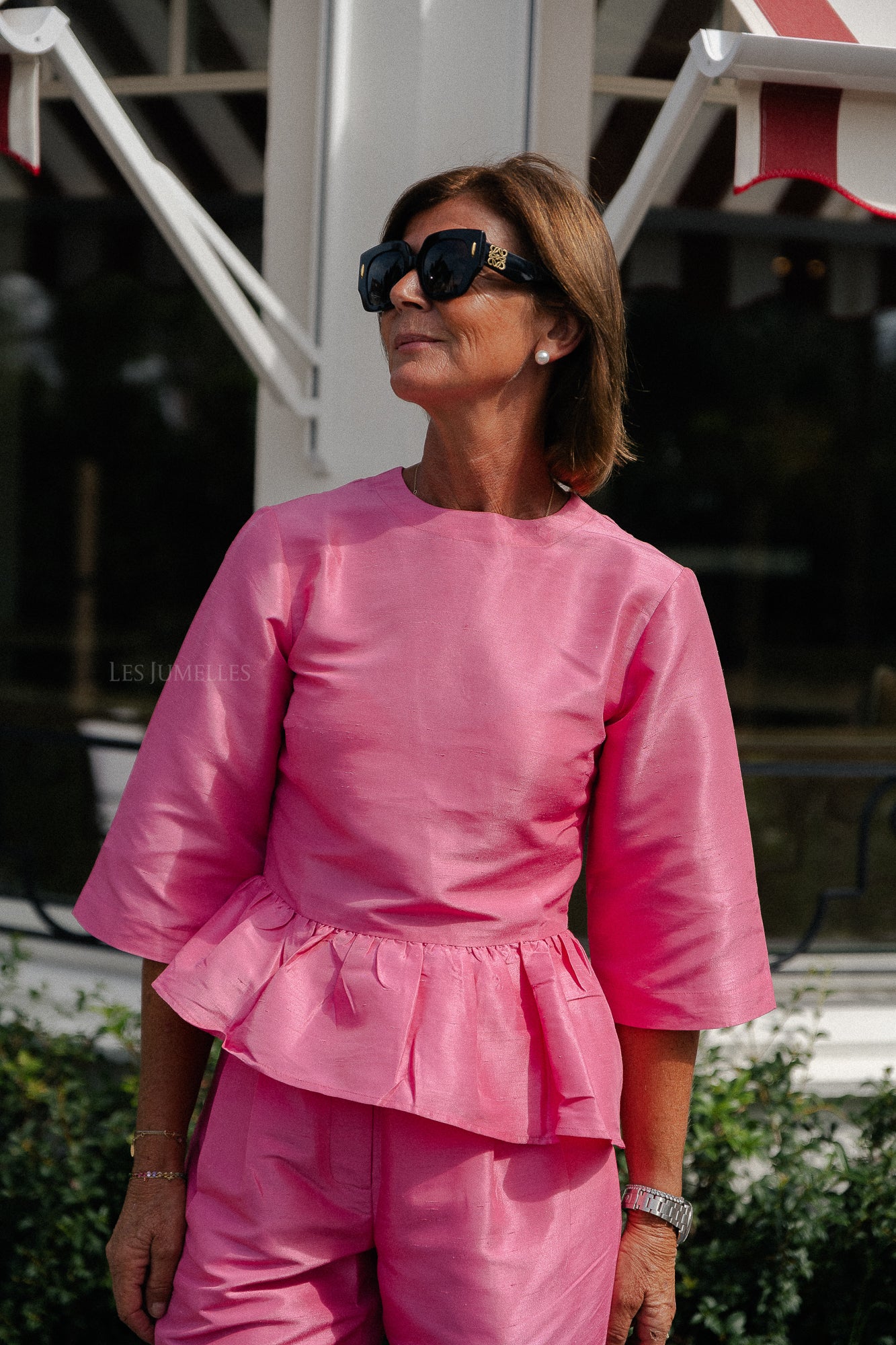 Crispy peplum blouse pink - Image 7