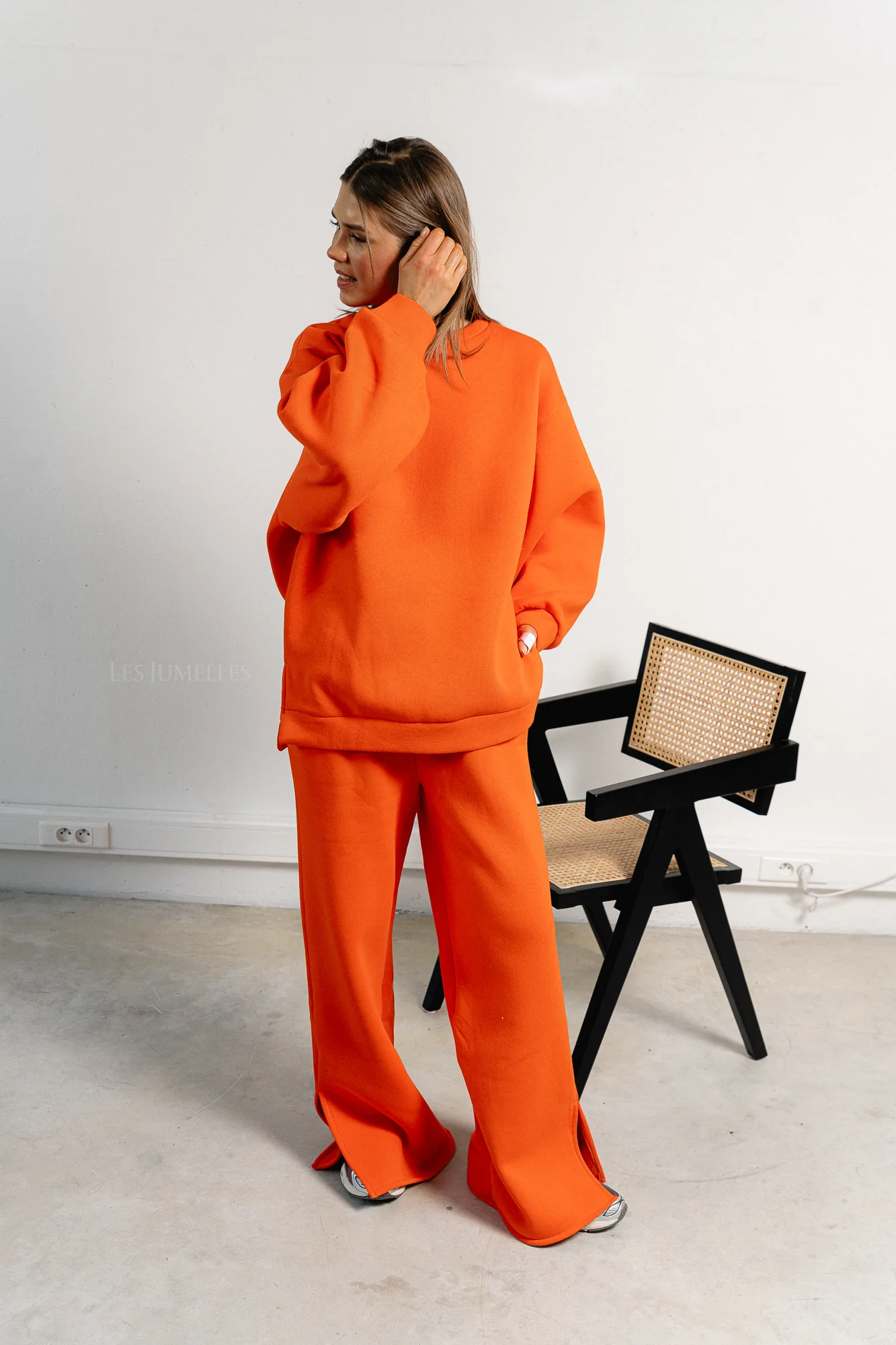 Emelyne sweat pants with split orange - Image 11