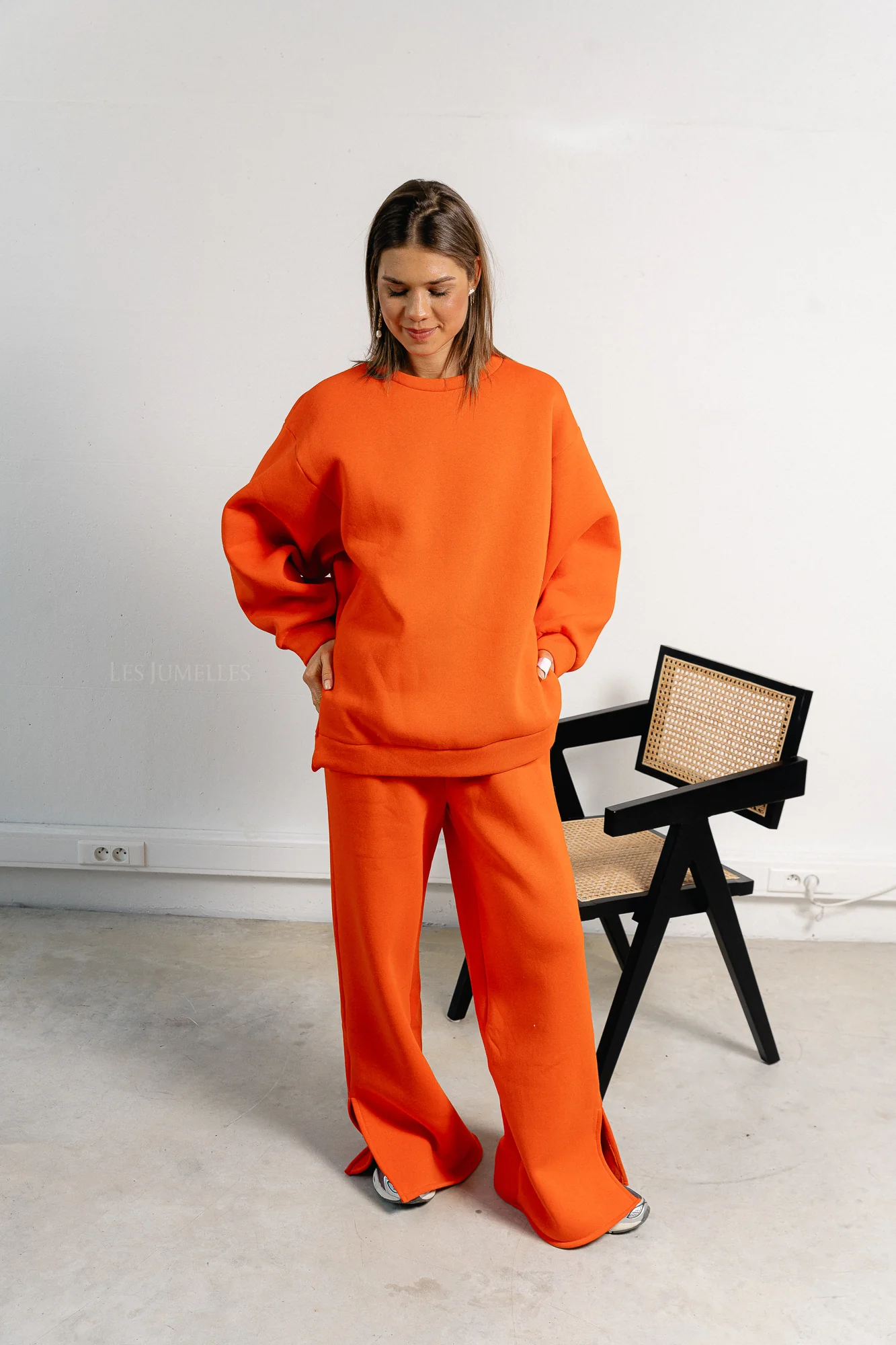 Emelyne sweat pants with split orange - Image 14