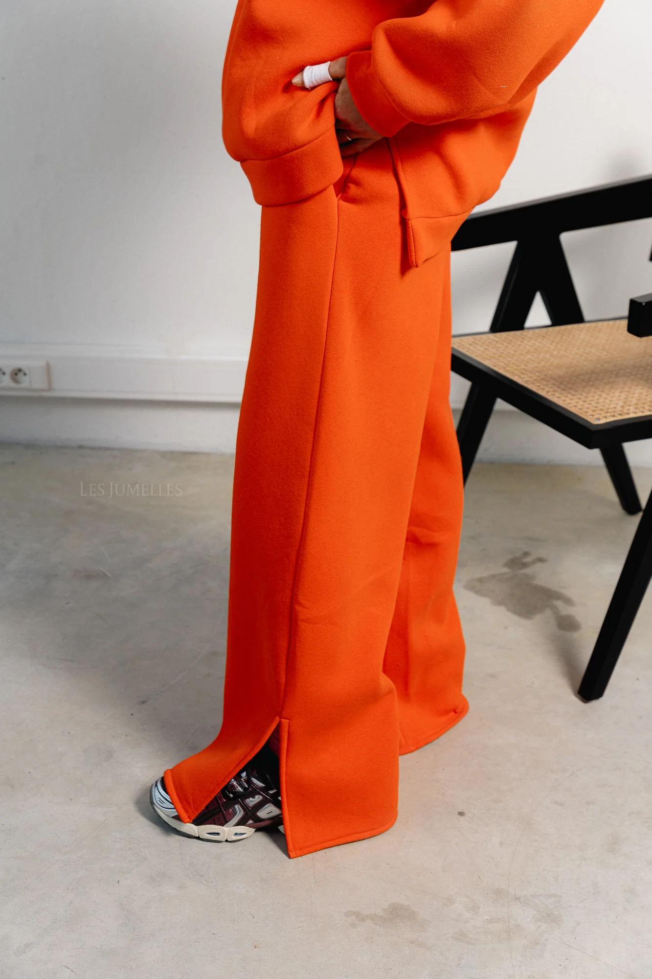 Emelyne sweat pants with split orange - Image 2