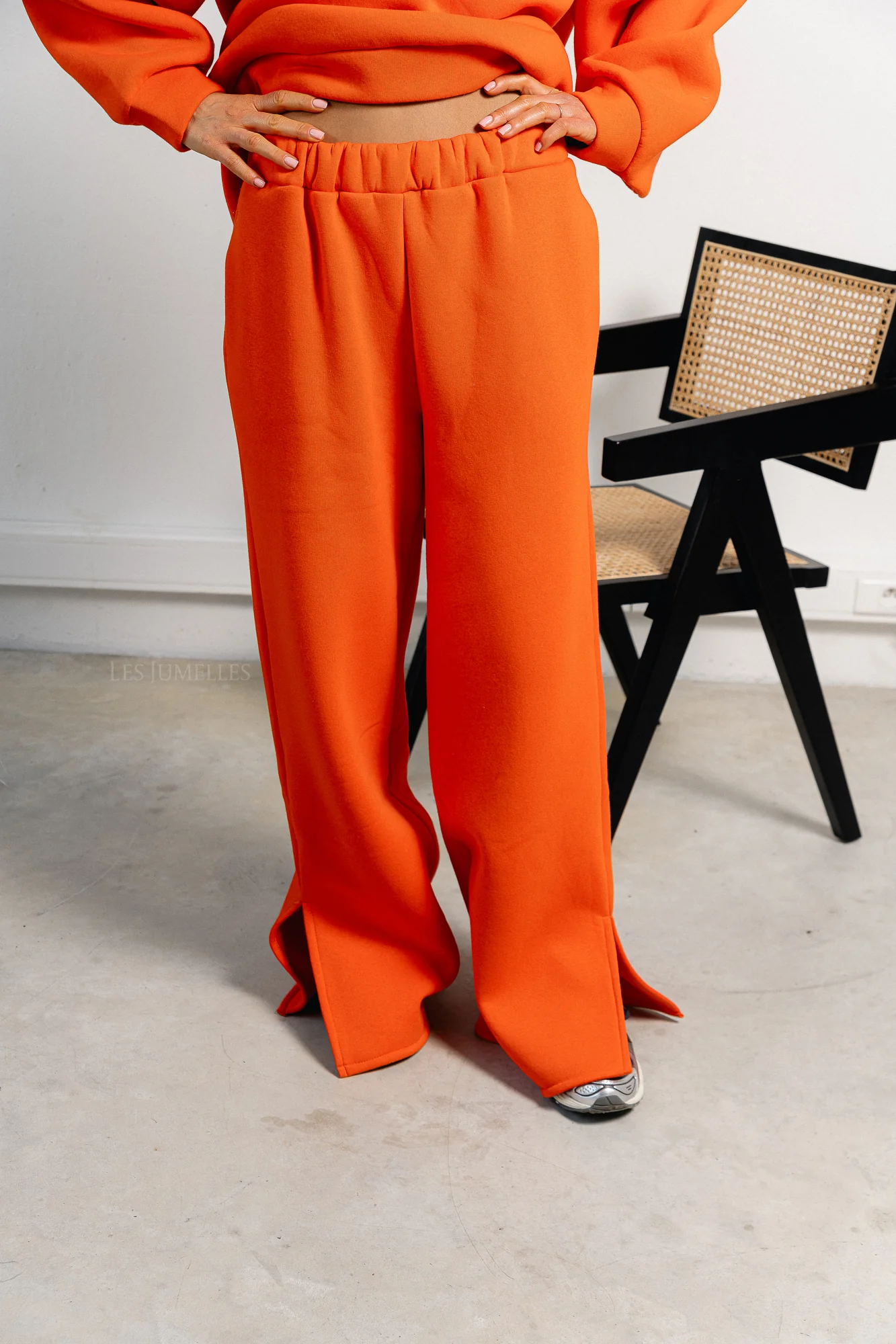 Emelyne sweat pants with split orange - Image 3