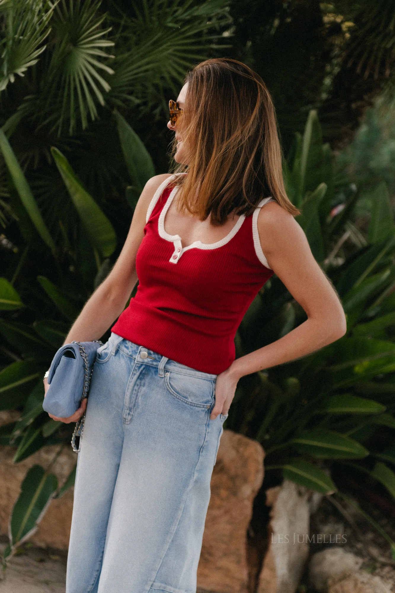 Emma ribbed top cherry red - Image 4