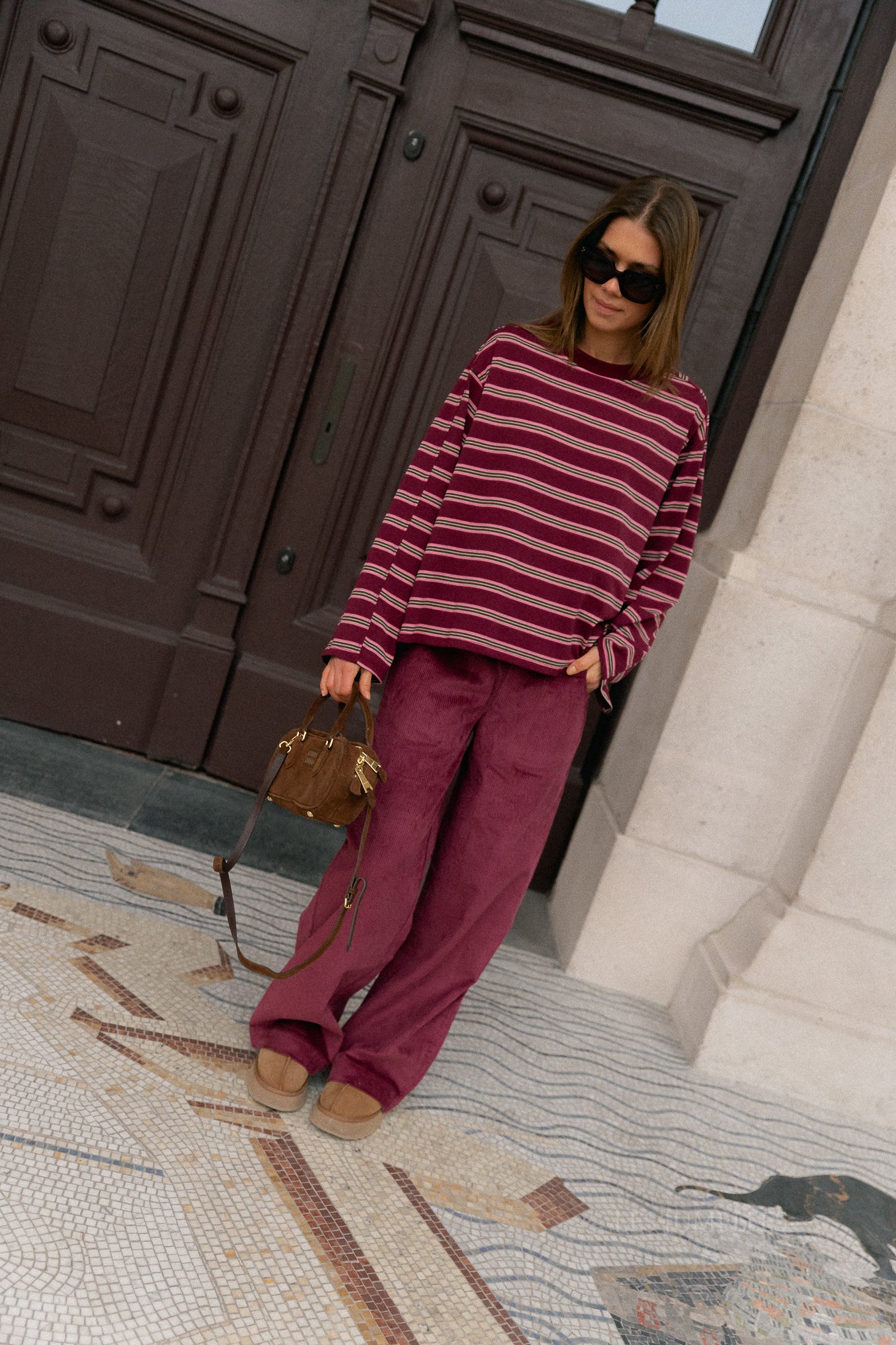 Estelle striped T-shirt burgundy/pink - Image 6