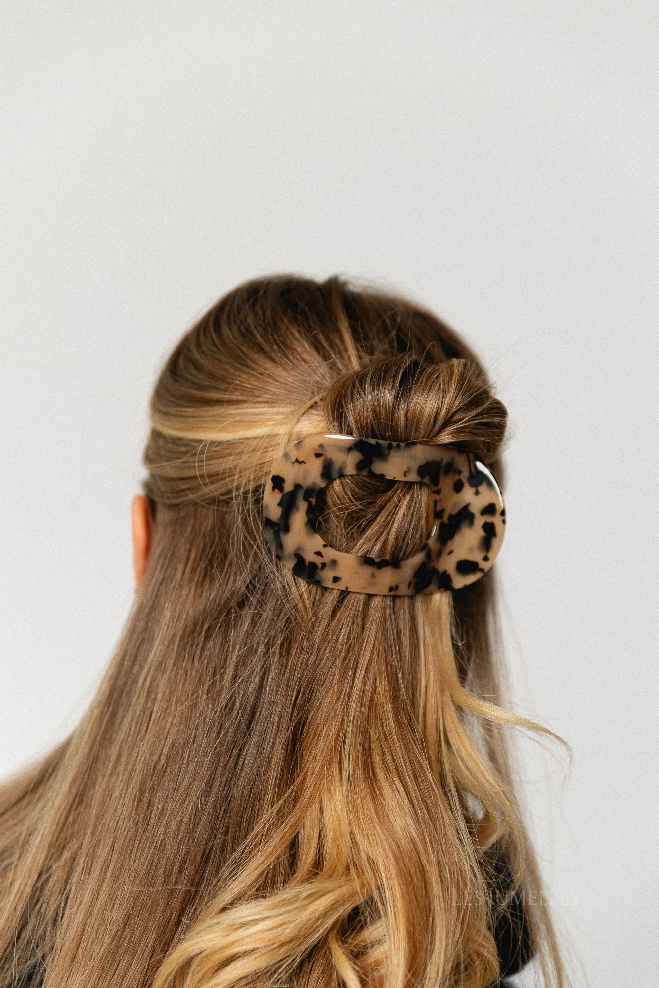 Flat hairclip tortoise - beige - Image 5