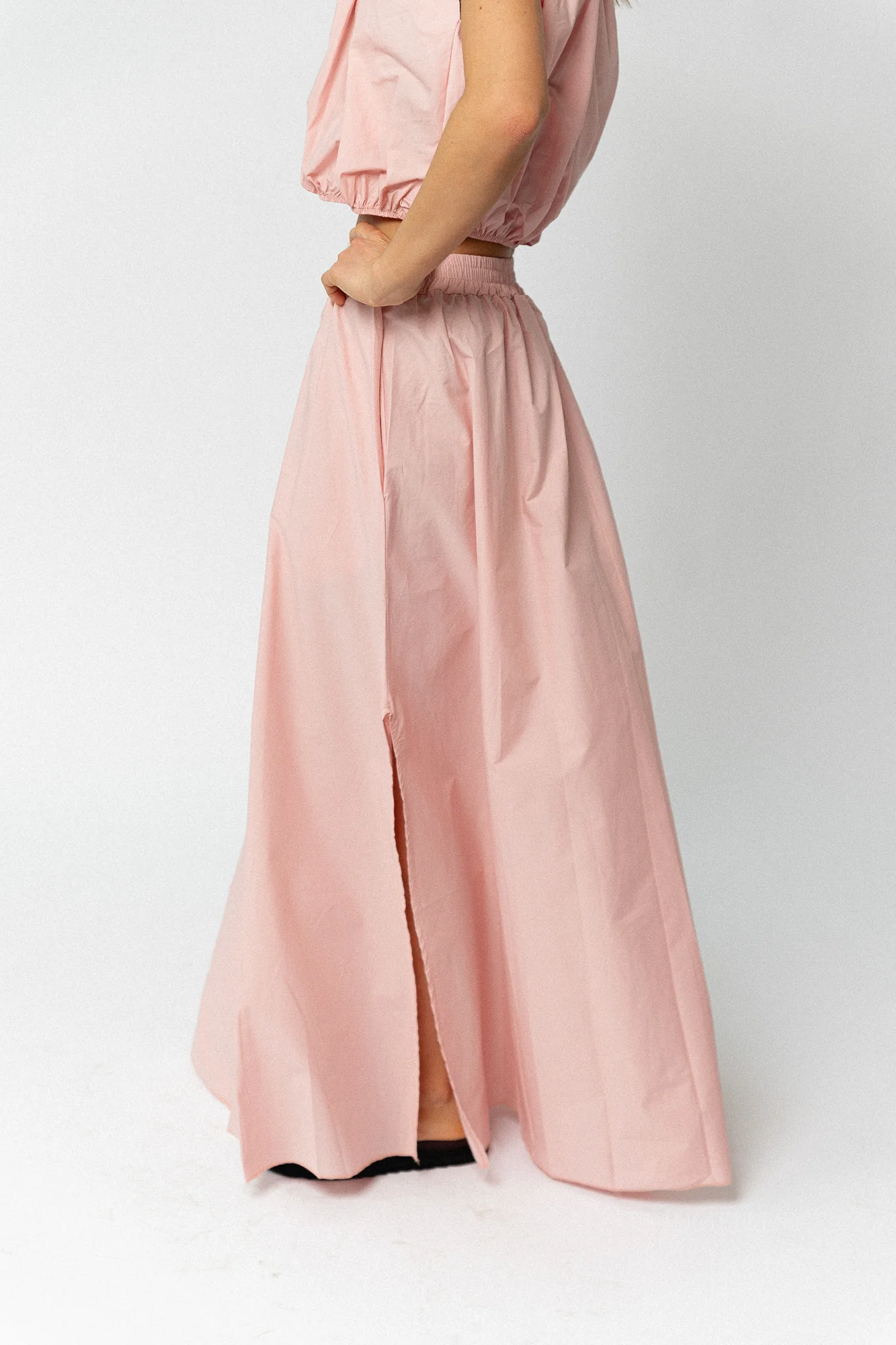 Fran long skirt blush pink - Image 4