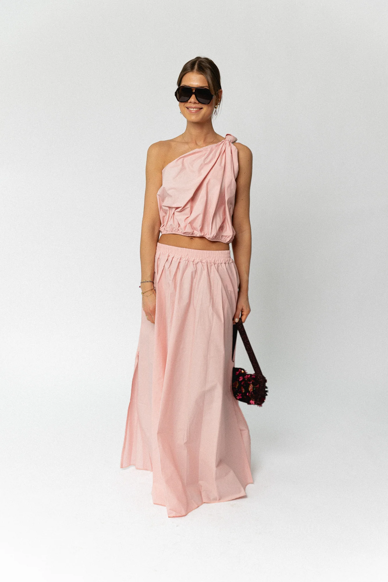 Fran long skirt blush pink - Image 9