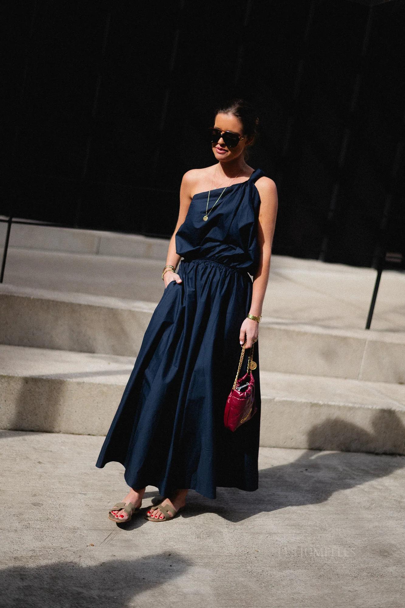 Fran long skirt navy - Image 17