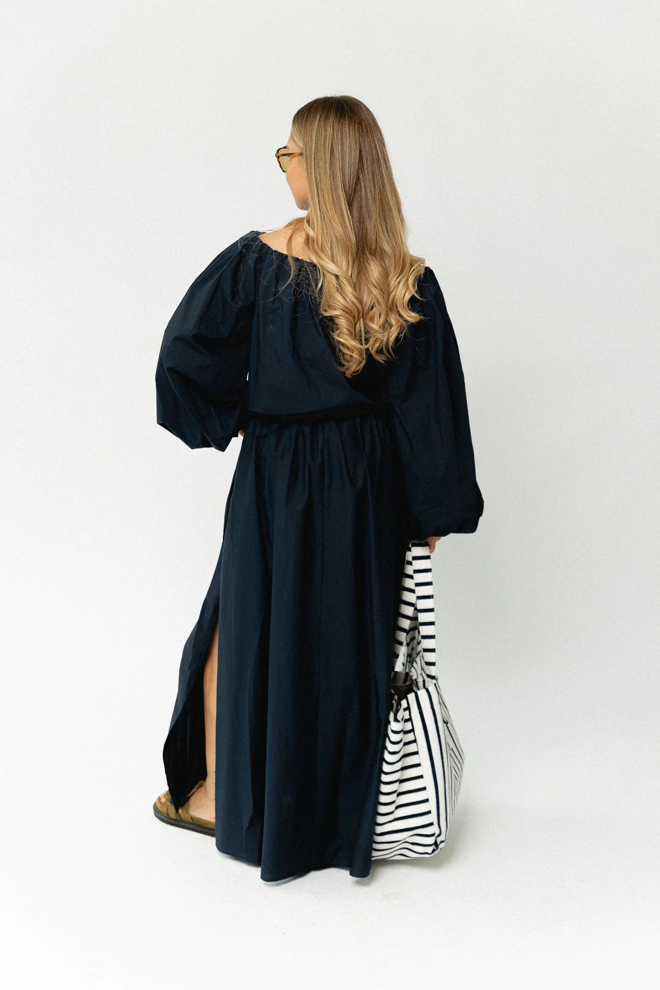 Fran off shoulder blouse navy - Image 7