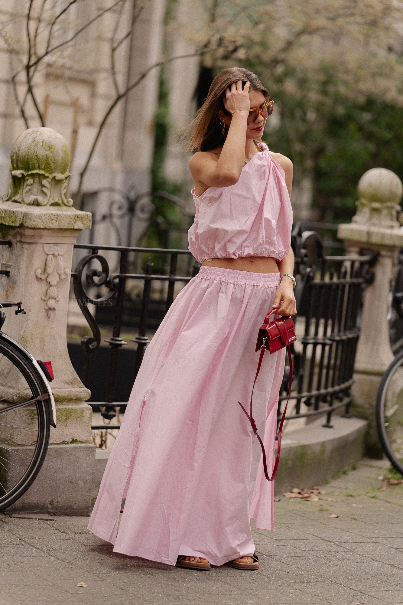 Fran one shoulder top baby pink - Image 15